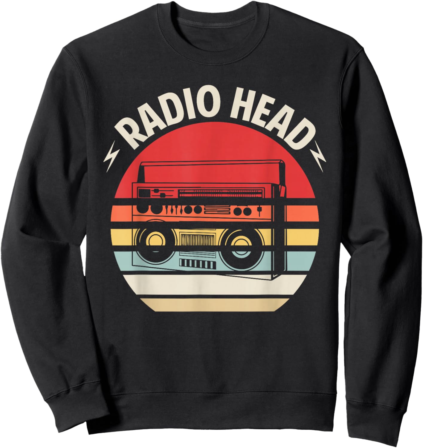 Retro Vintage Radio Head Sweatshirt - Sweatshirt | Black