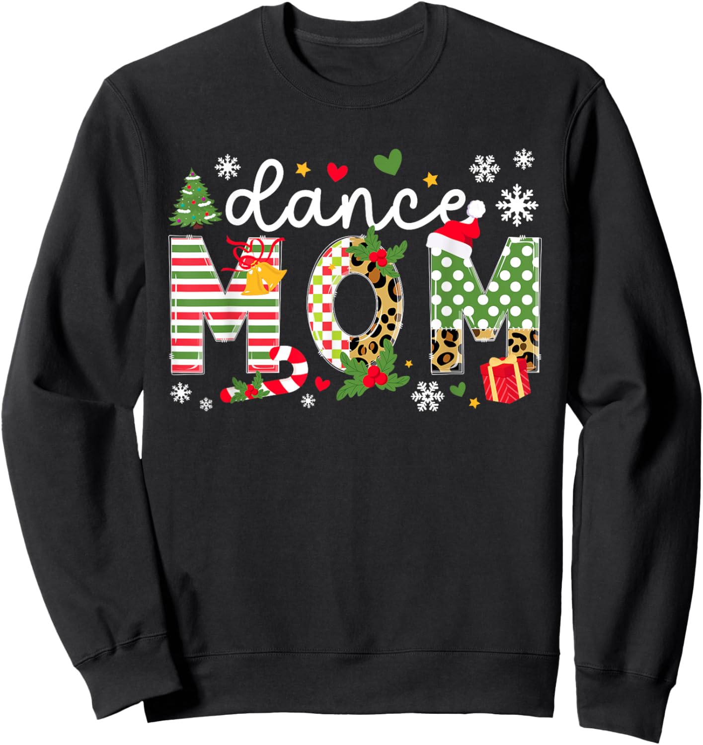 Dance Mom Christmas Dancer Mom Xmas Party Sweatshirt - Sweatshirt | Black