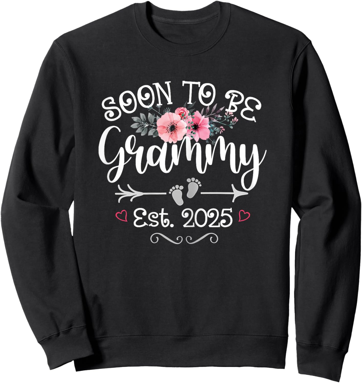 Soon To Be Grammy 2025 Mother's Day First Time Mom Pregnancy Sweatshirt - Sweatshirt | Black