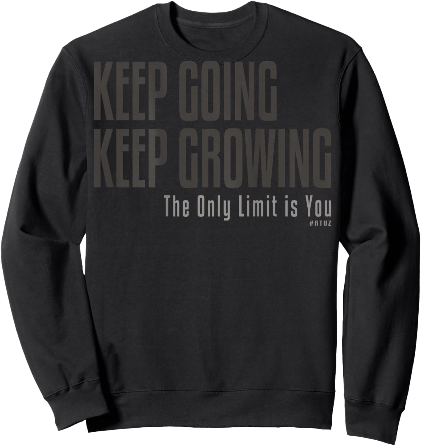 Fitness Quote Y2K Gym Training Back Print Yoga Sport Workout Sweatshirt - Sweatshirt | Black