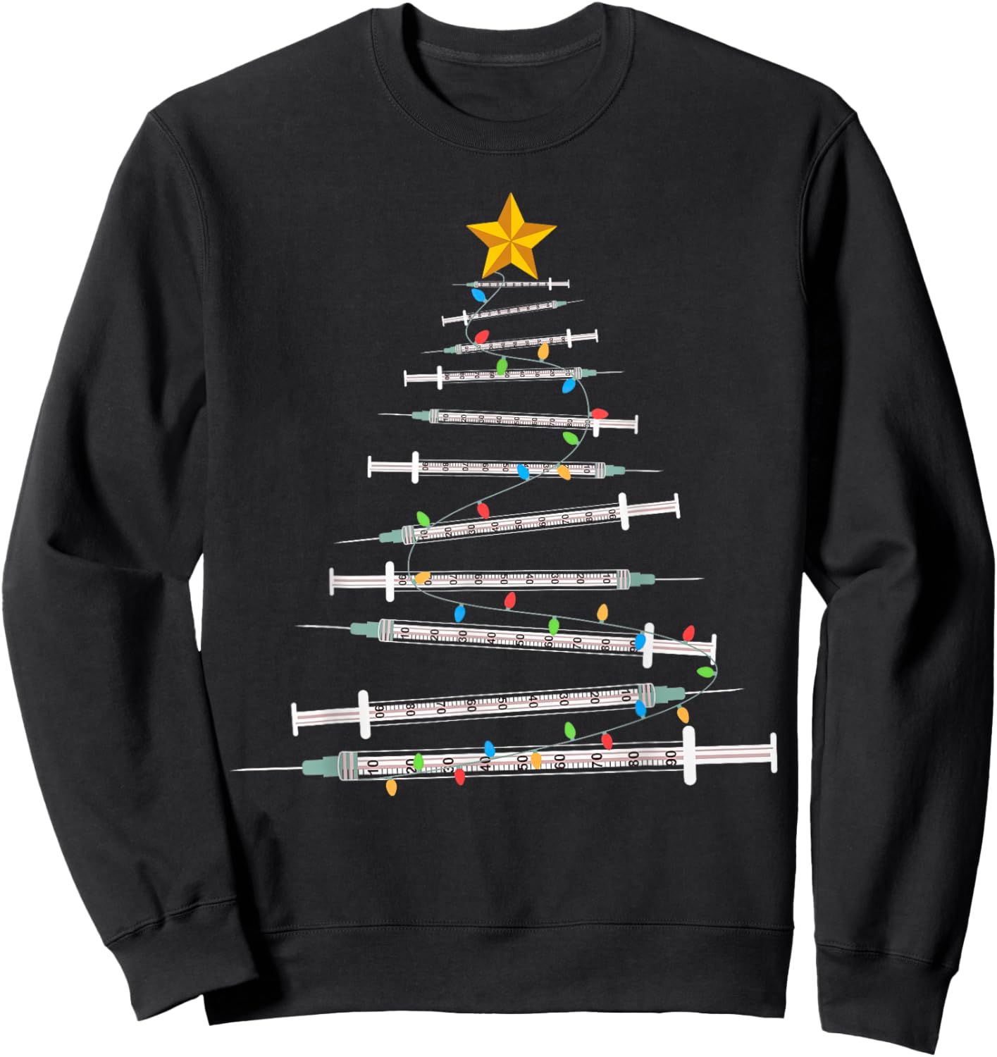 Botox Dealer Christmas Tree Aesthetic Nurse Injector Botox Sweatshirt - Sweatshirt | Black