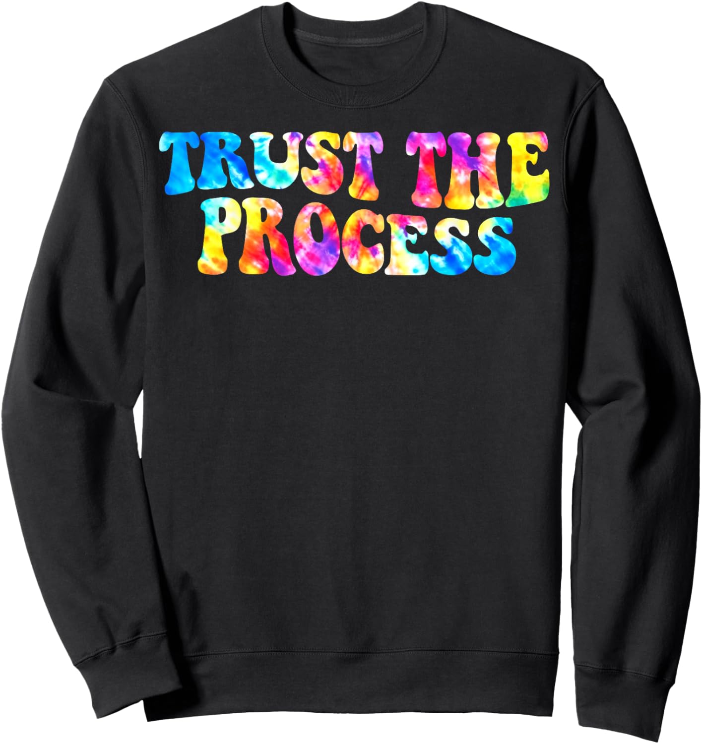Gym Trust The Process Motivational Quote Workout Sweatshirt - Sweatshirt | Black