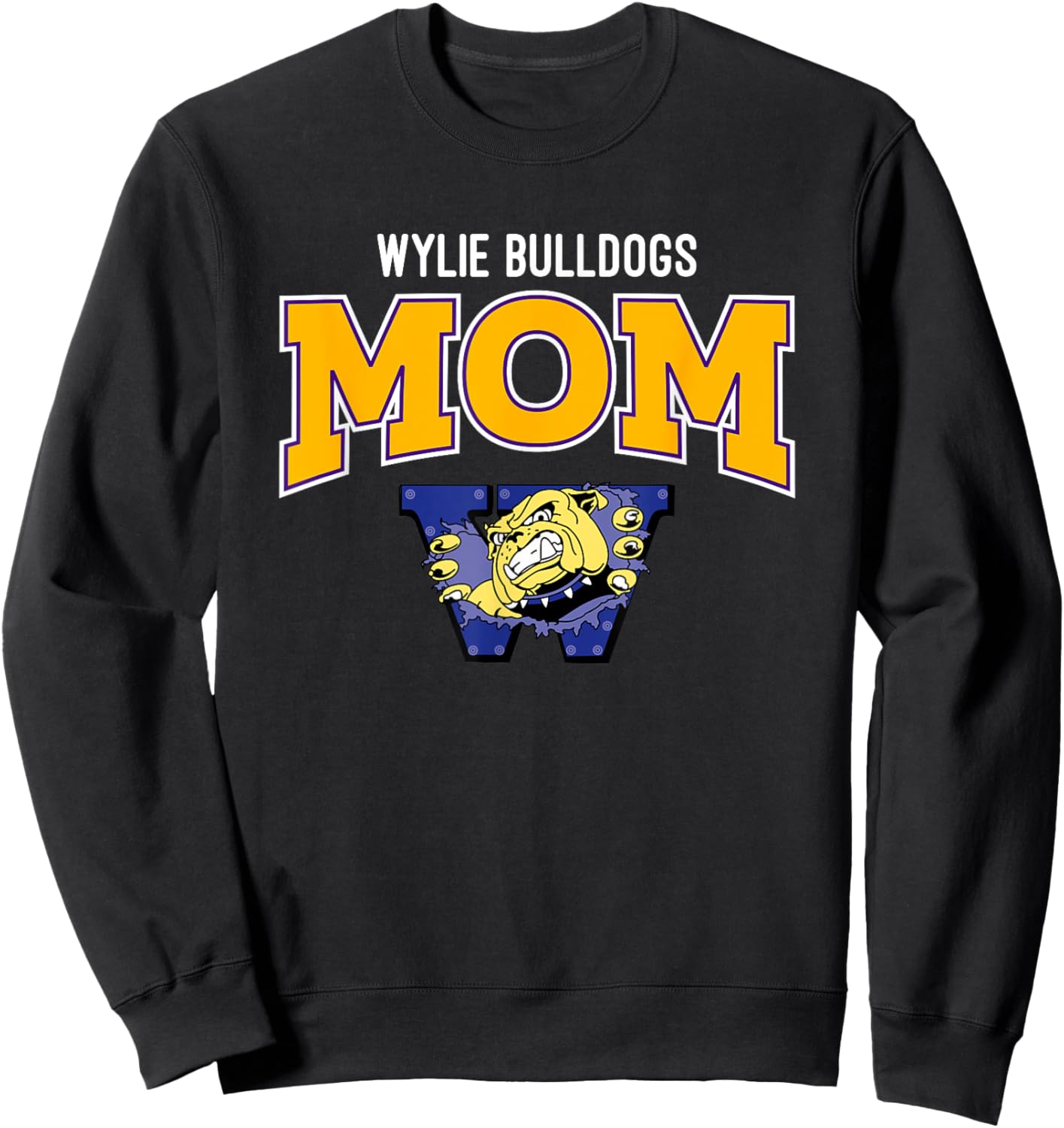 Wylie Bulldogs Logo Mom HS Sweatshirt - Sweatshirt | Black