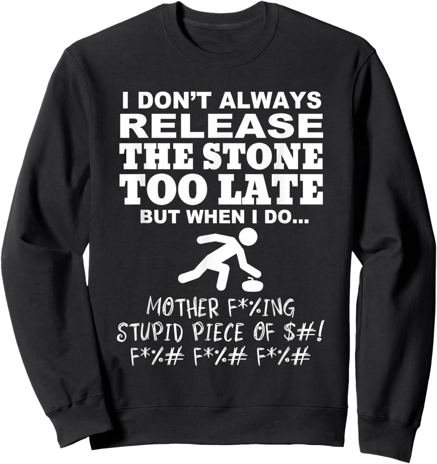 Curling Funny Curling sport Sweatshirt - Sweatshirt | Black