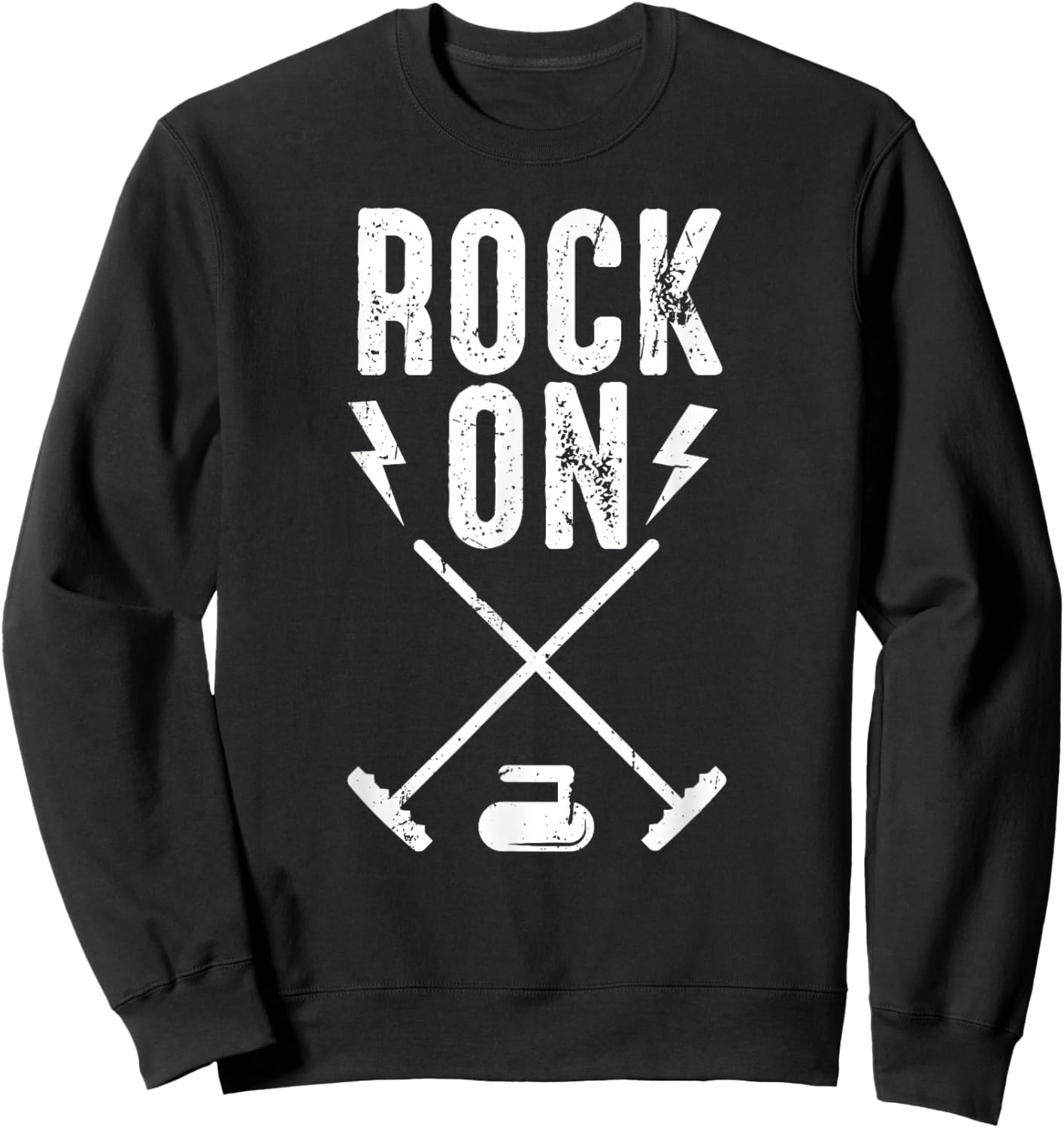 Best Curling Art Women Stone Sport Curling Player Sweatshirt - Sweatshirt | Black