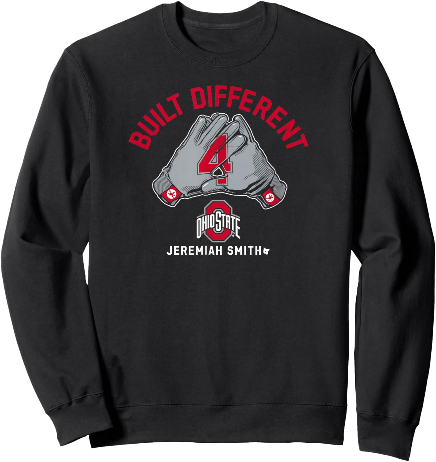 Jeremiah Smith - Built Different - Ohio State Football Sweatshirt - Sweatshirt | Black