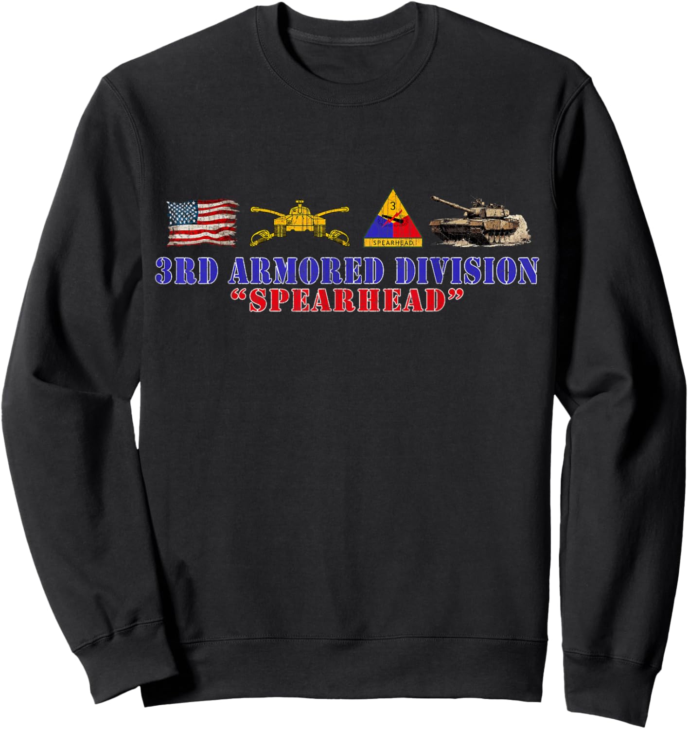 3d Armored Division Spearhead 3rd Armored Division Spearhead Friedberg Germany Retro -Adults Black Small Sweatshirt - Sweatshirt | Black