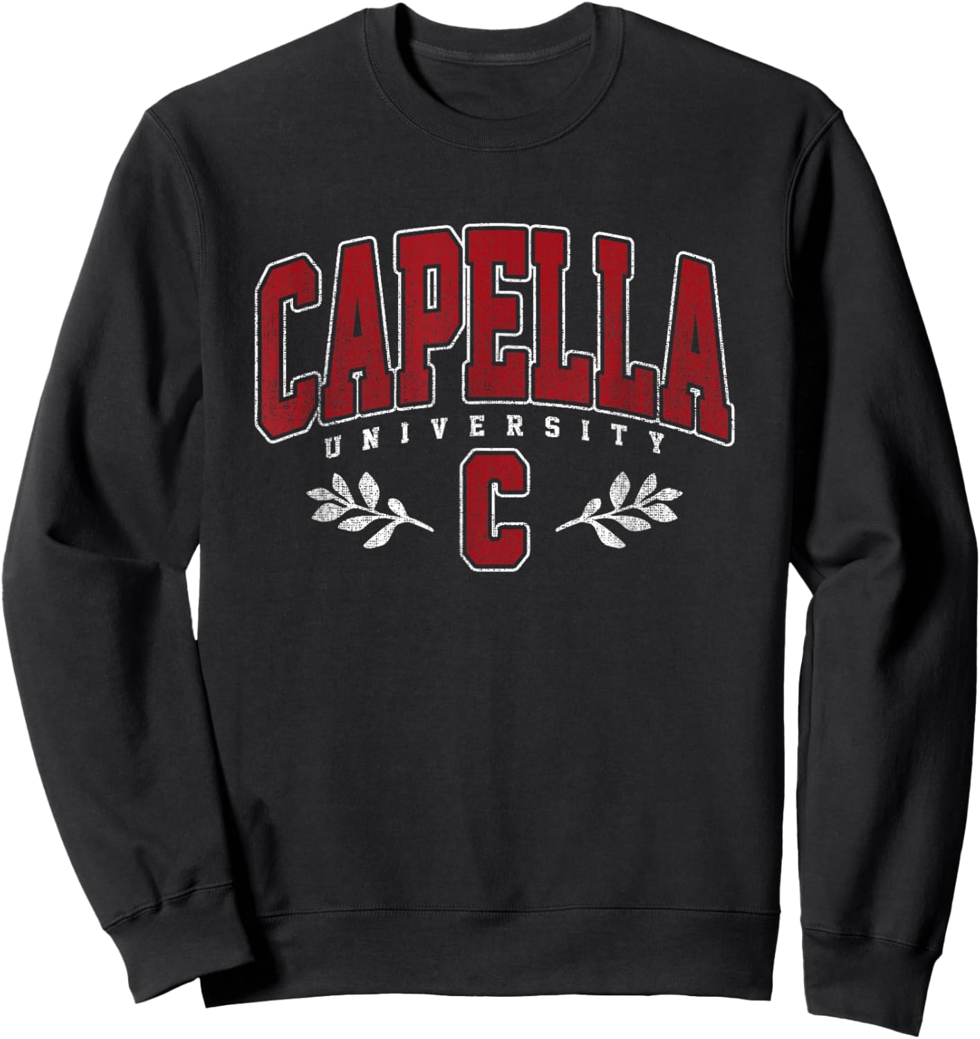 Capella Arch Retro Athletic Sports Men Women Sweatshirt - Sweatshirt | Black