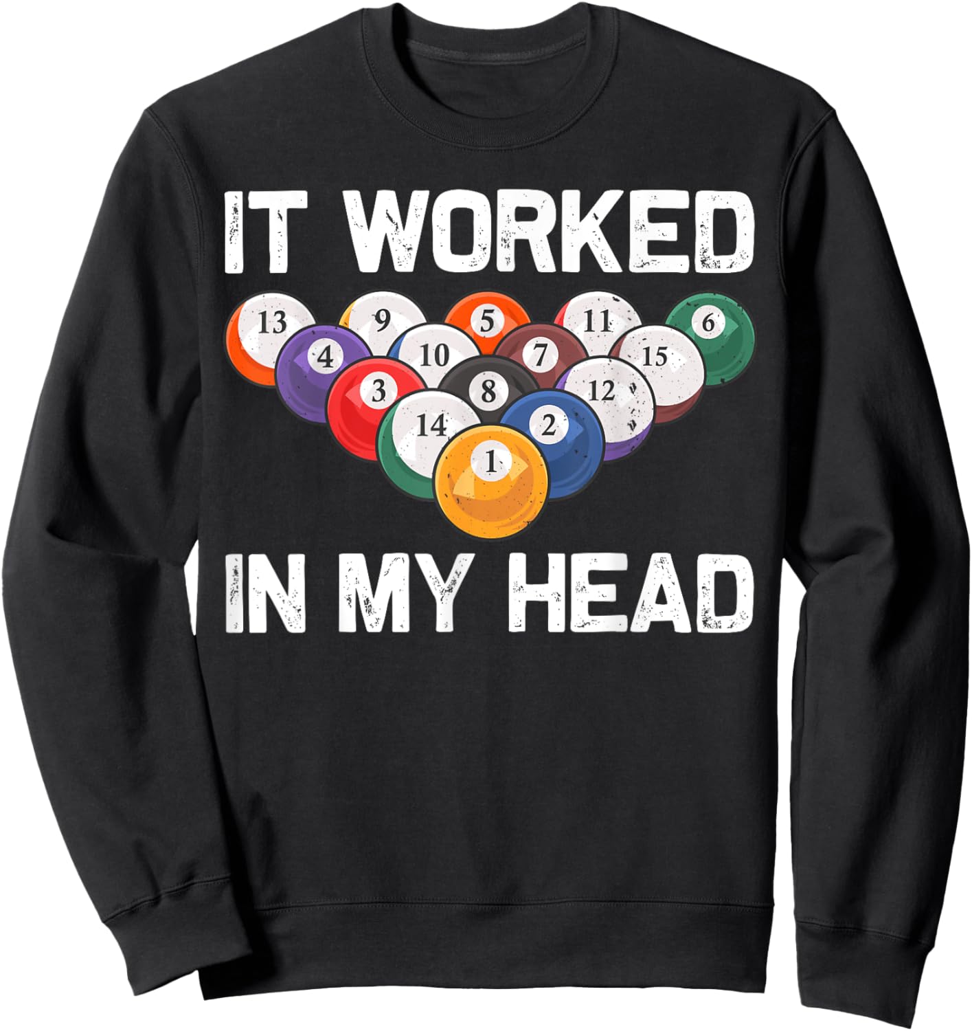 Funny Pool Design Women Billiards Lover Pool Player Sweatshirt - Sweatshirt | Black