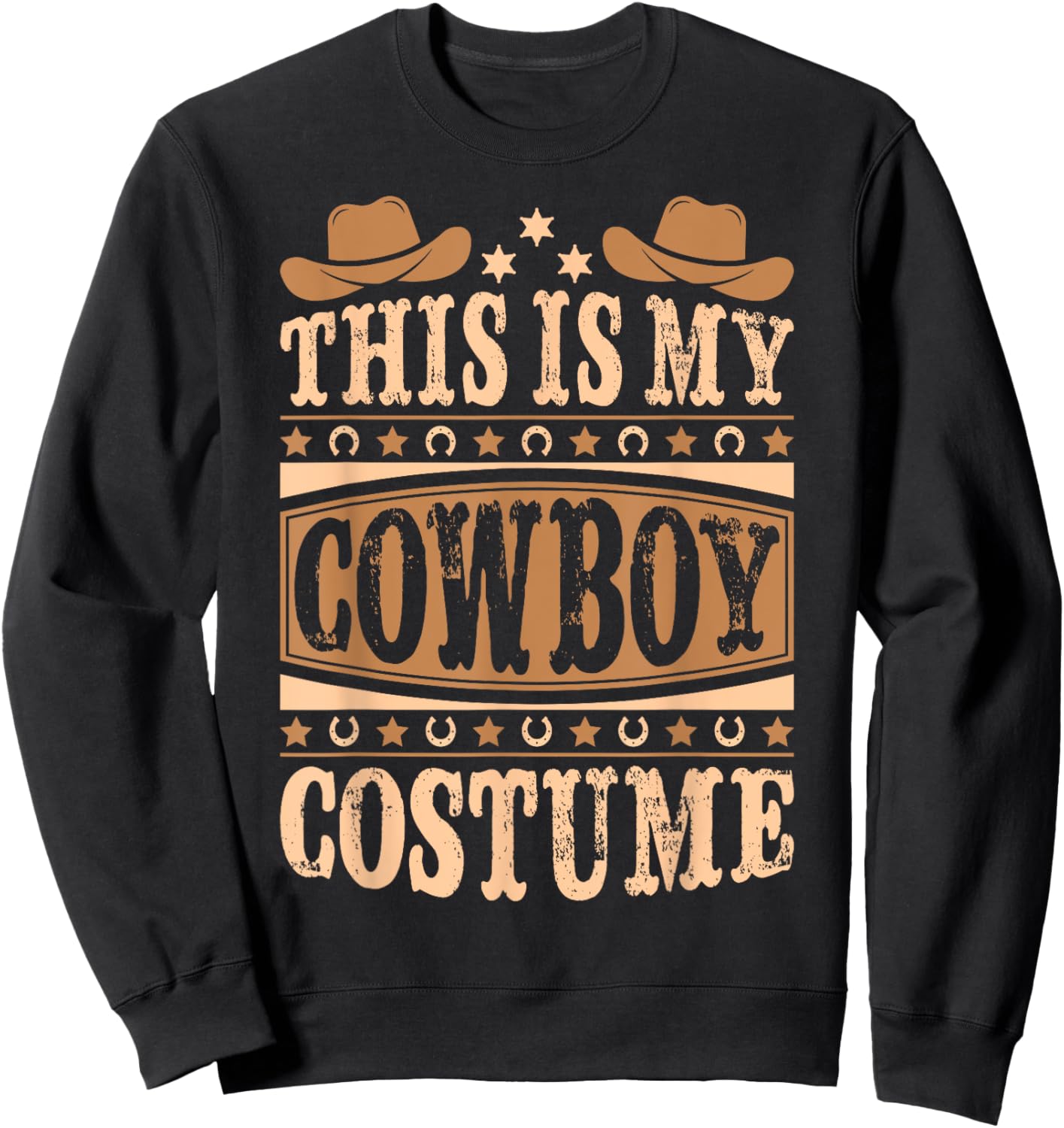 Cute Cowboy Western Cowboy Outfit Men Boy Kid Cowboy Costume Sweatshirt - Sweatshirt | Black