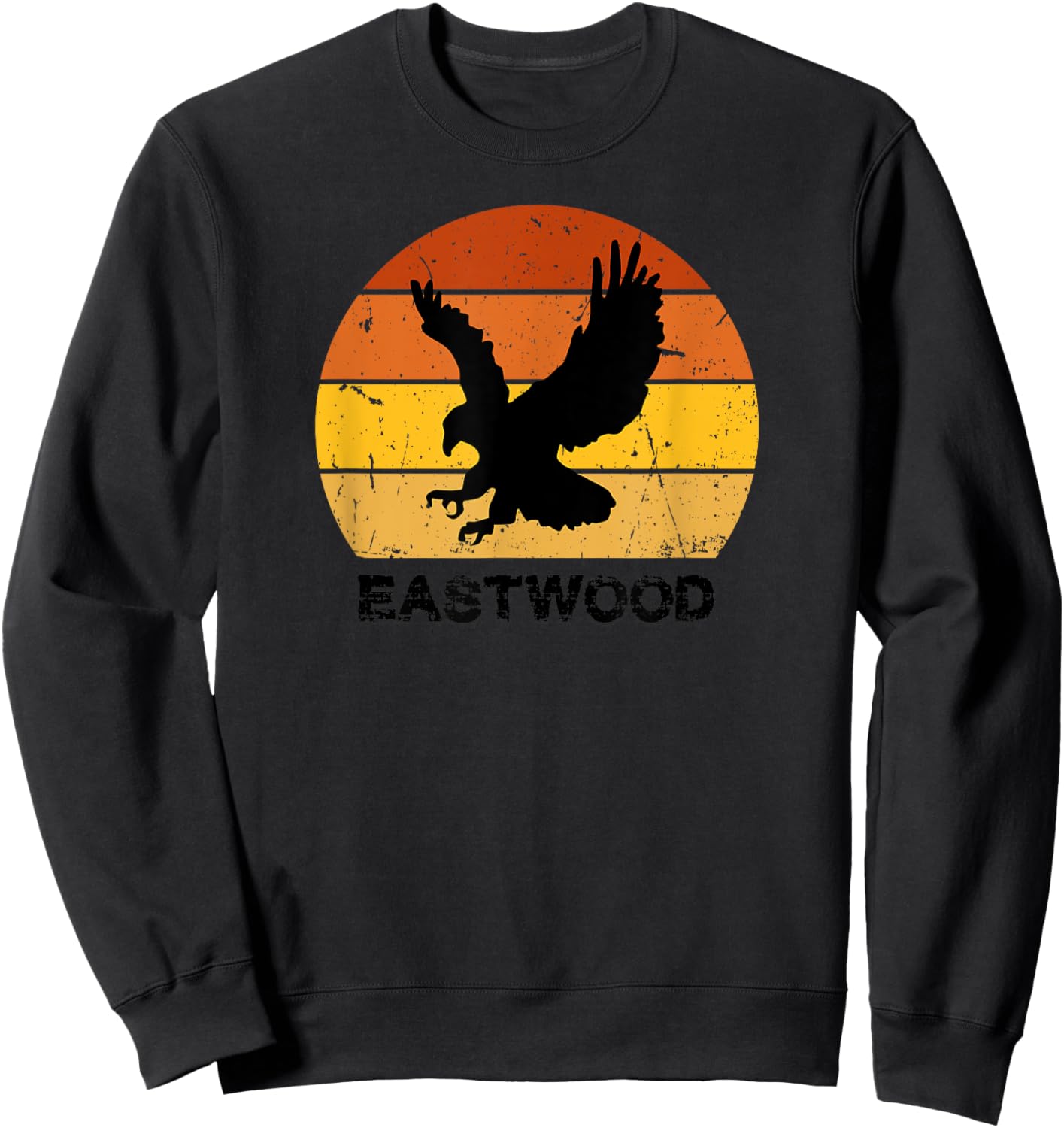 EASTWOOD Retro Eagle Sunset Sweatshirt - Sweatshirt | Black