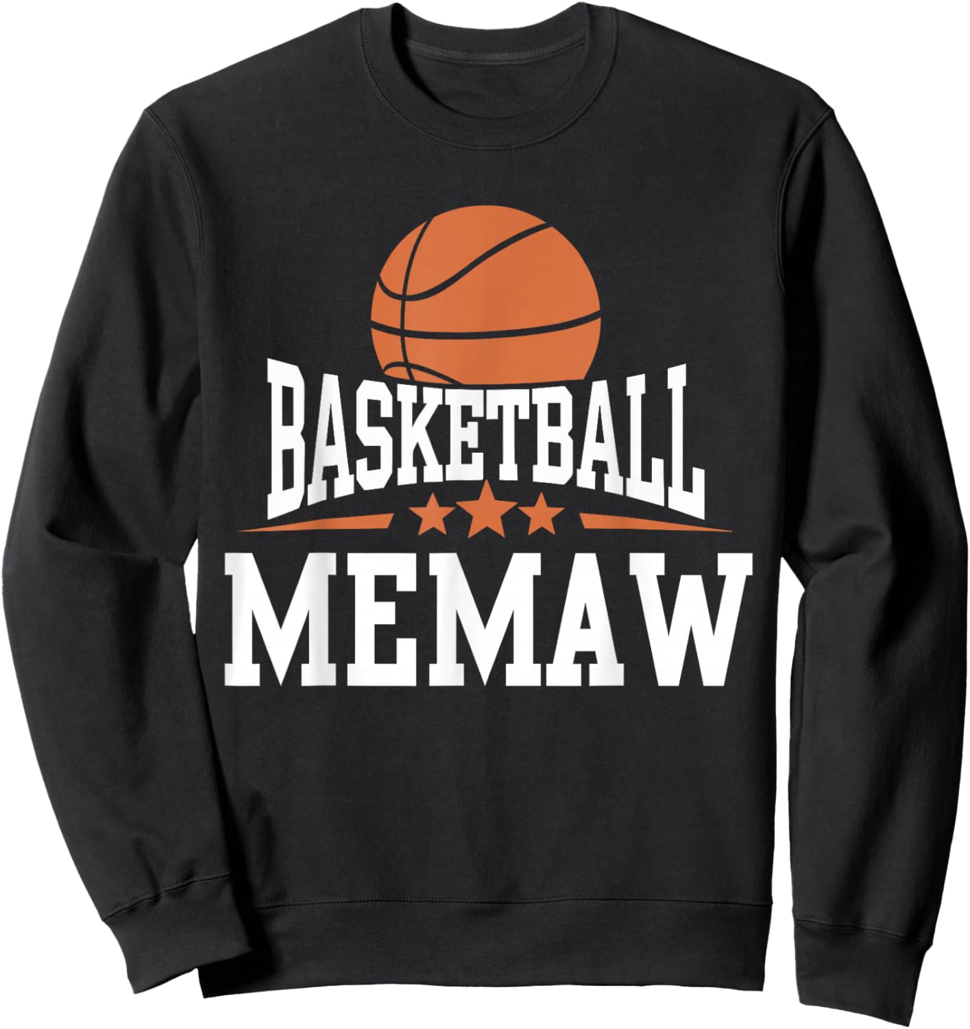 Basketball Memaw Sports Family Matching Basketball Sweatshirt - Sweatshirt | Black