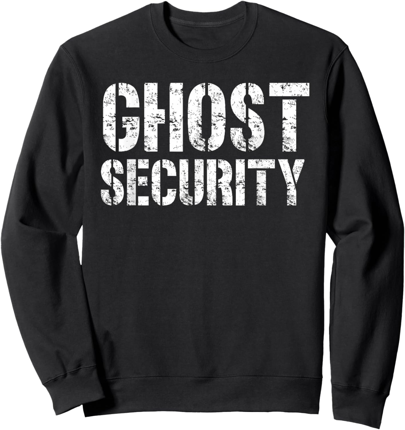 Halloween Dad Mom Daughter Adult Costume Ghost Security Sweatshirt - Sweatshirt | Black