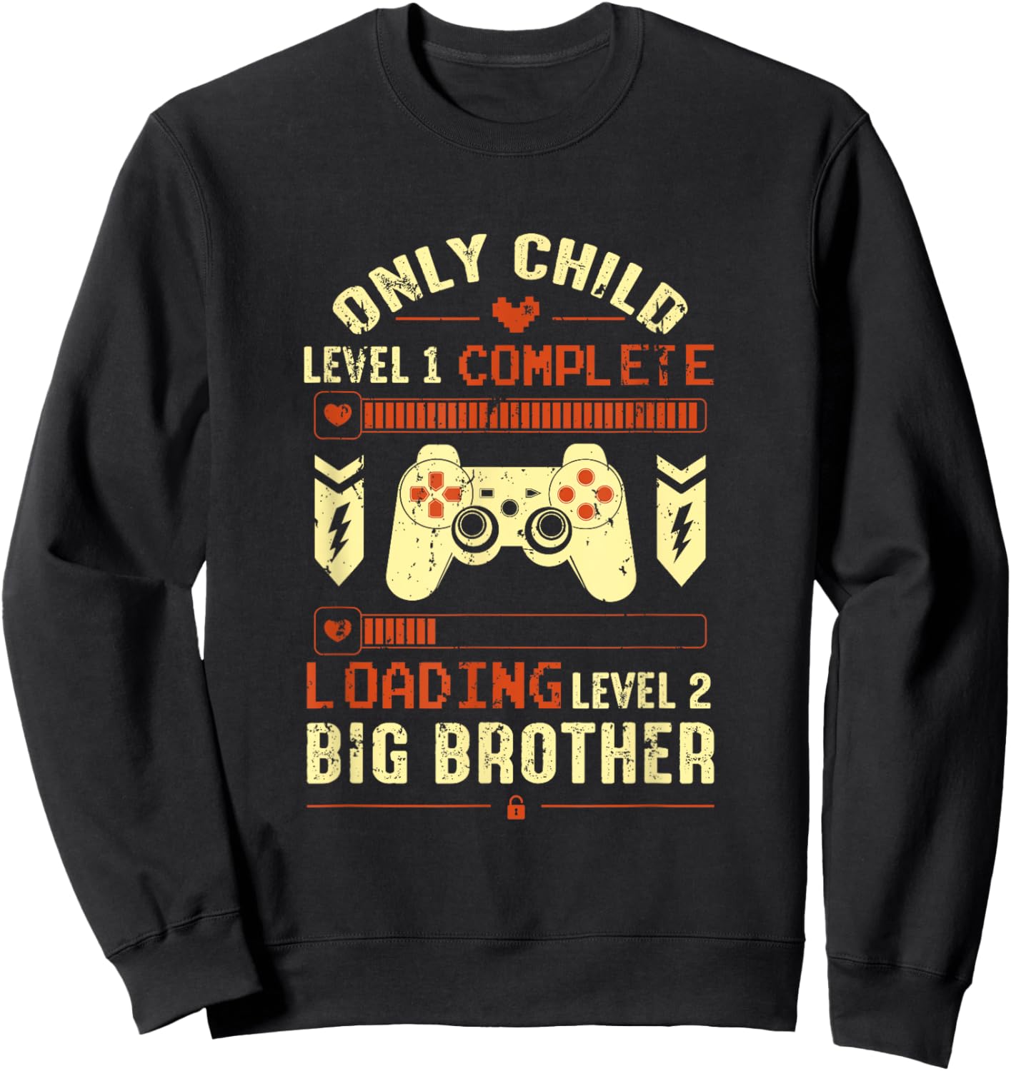 Level Only Child Ready Level Big Brother is Loading Gaming Sweatshirt - Sweatshirt | Black