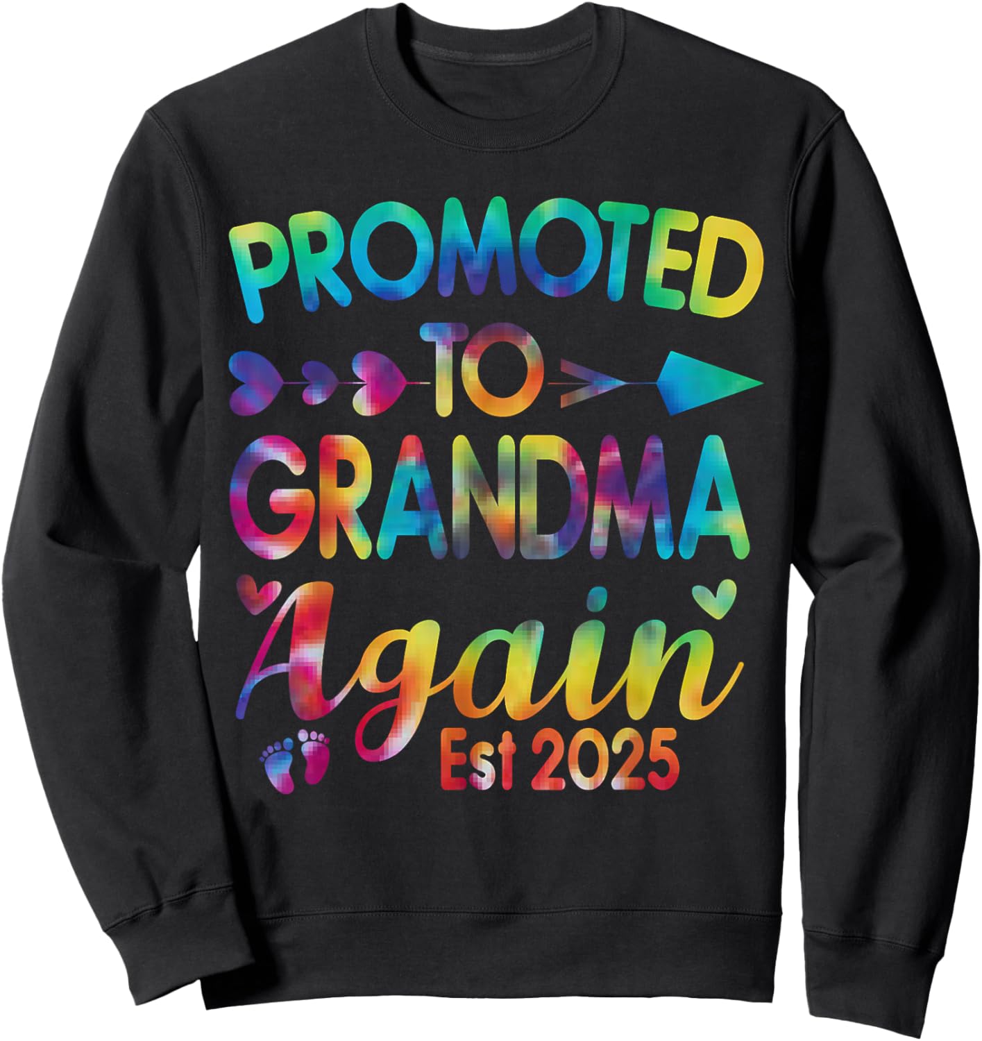 Soon to Be Grandma Again Promoted to Grandma Again Est 2025 Sweatshirt - Sweatshirt | Black