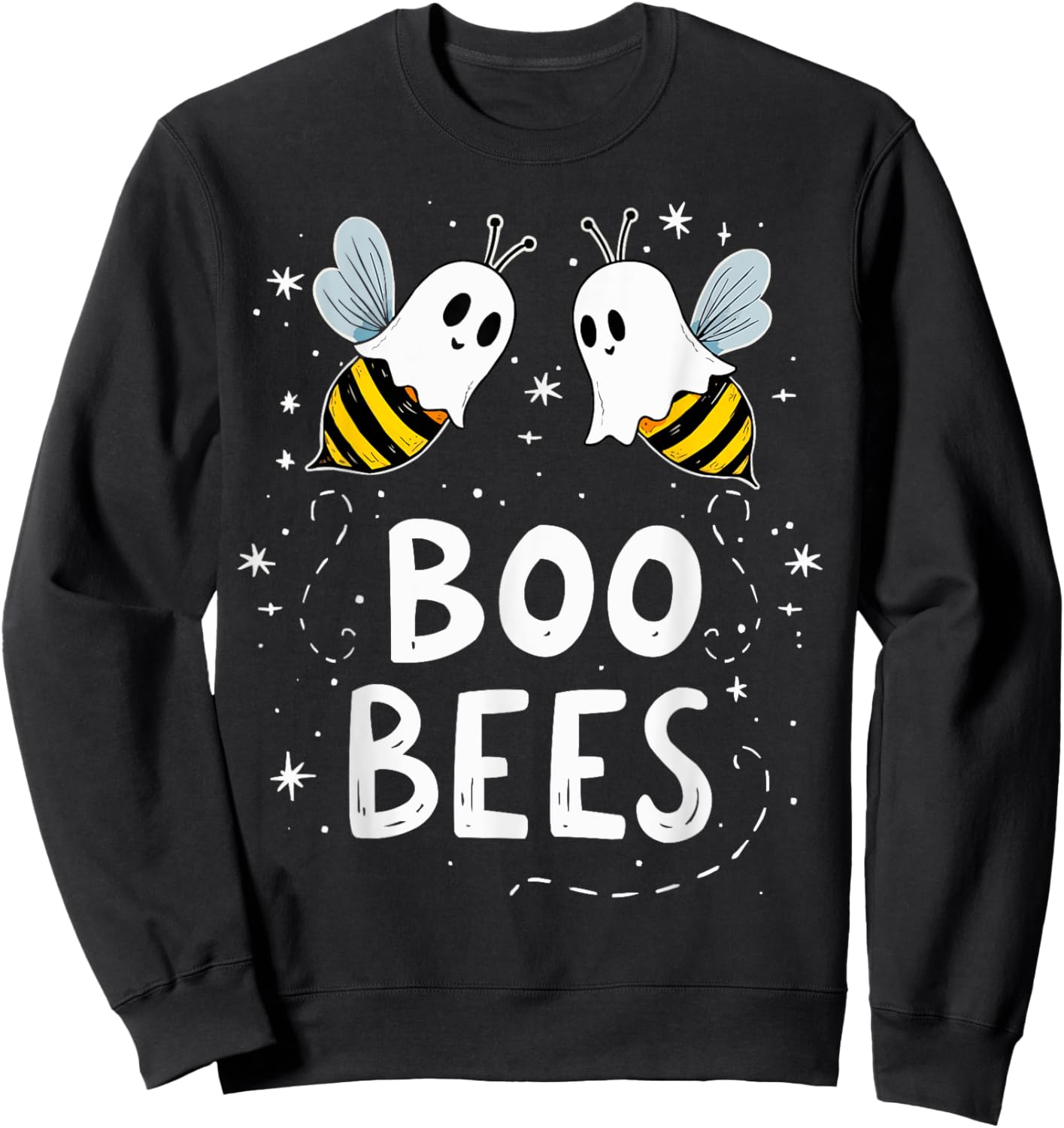 Funny Boo Bees Boobs Ghost Bee Last Minute Halloween Costume Sweatshirt - Sweatshirt | Black