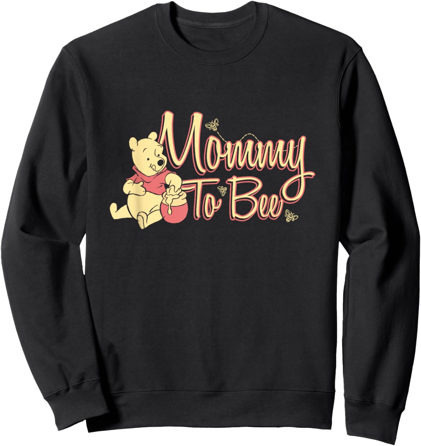 Disney Winnie the Pooh Mommy To Bee Cute Pooh Chets Logo Sweatshirt - Sweatshirt | Black