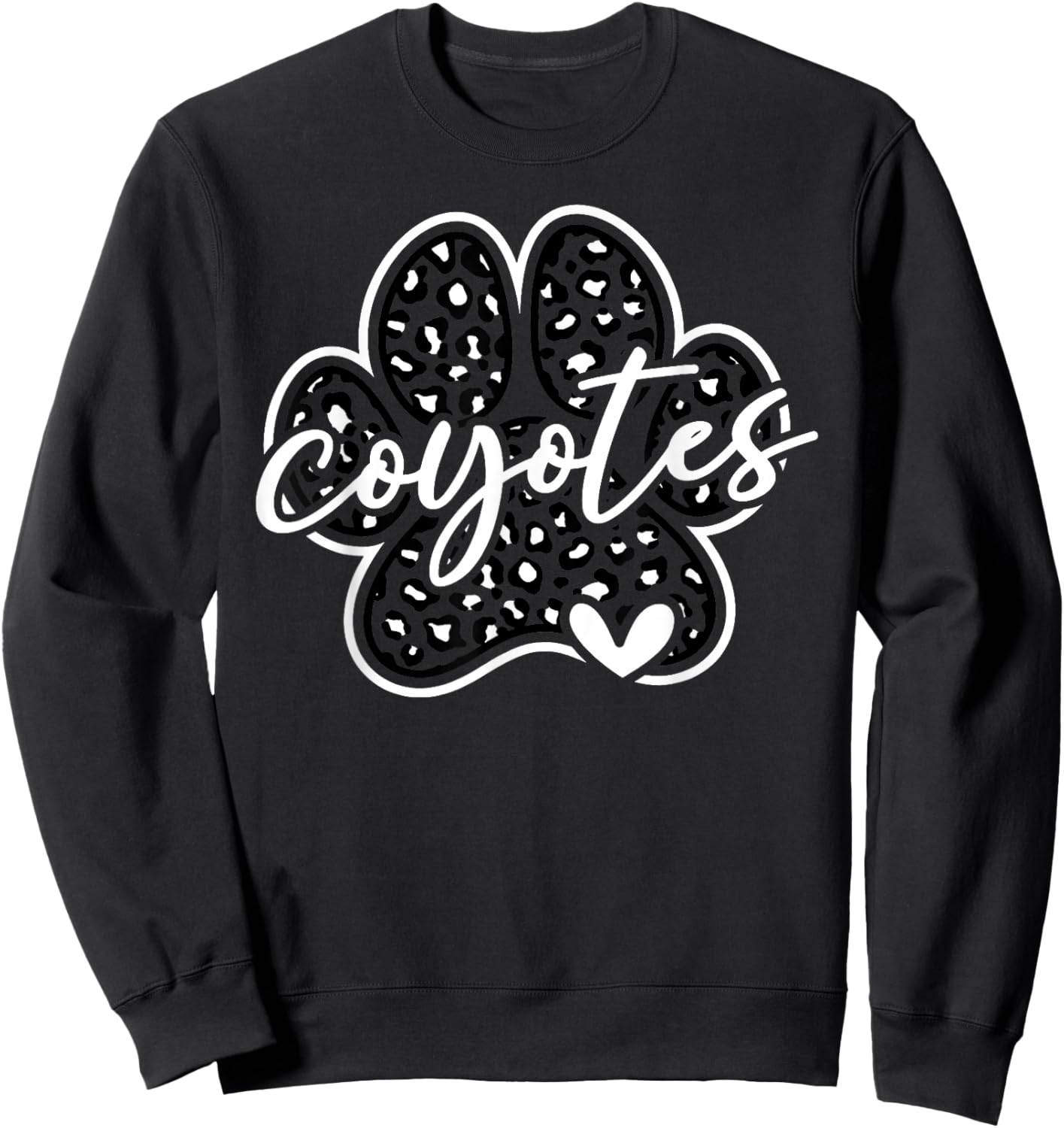 Vintage Coyotes Team Pride School Spirit Back To School Sweatshirt - Sweatshirt | Black