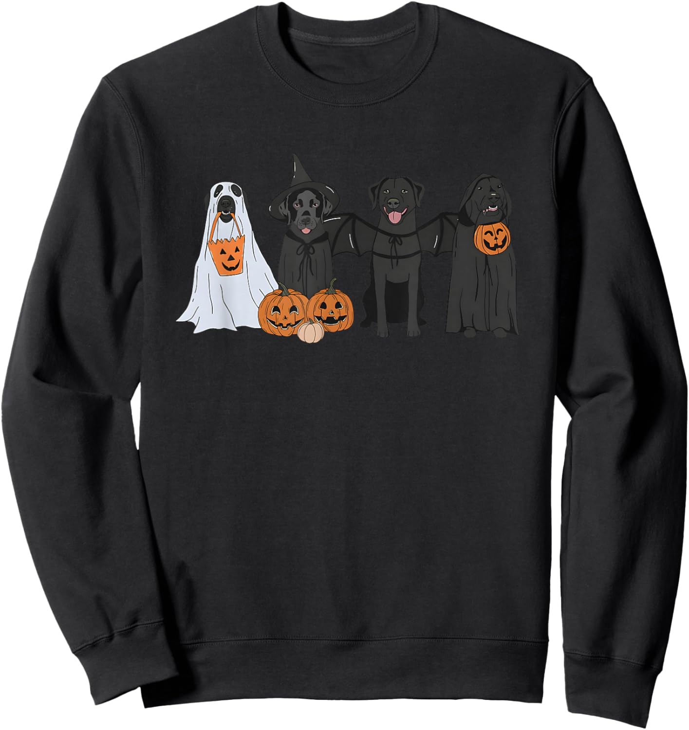 Black Labrador Halloween Sweatshirt - Sweatshirt | Black