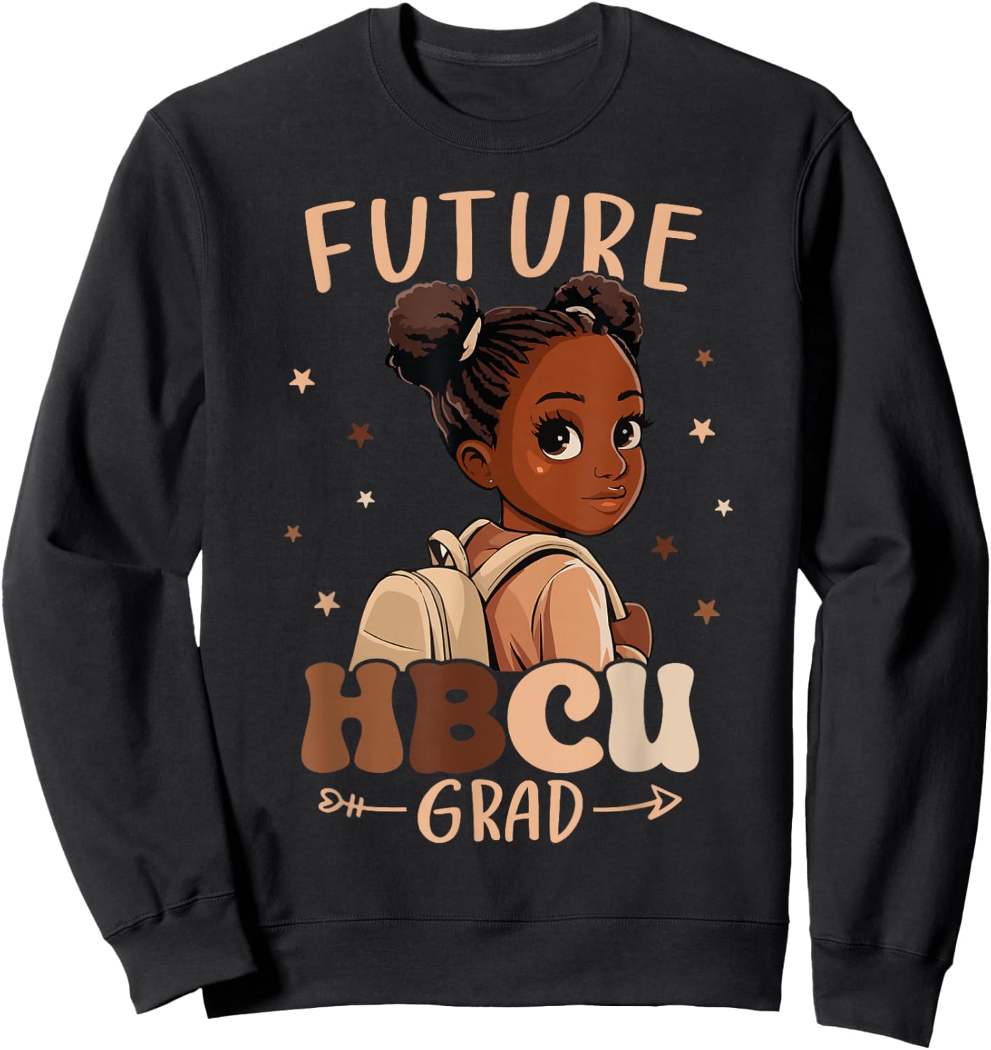 Future HBCU Grad kids Black Girl Afro Black History Month Sweatshirt - Sweatshirt | Black