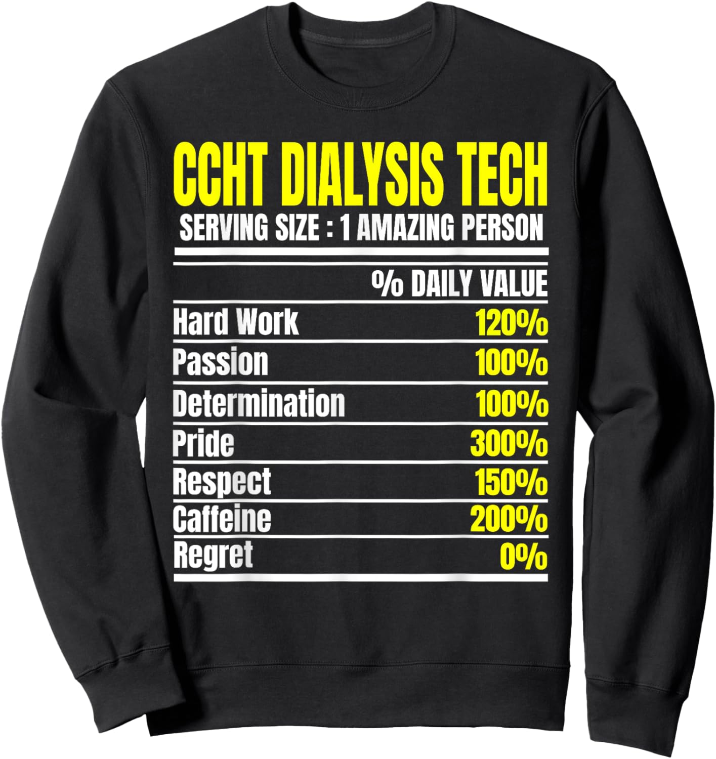 Certified Clinical Hemodialysis Technician CCHT Doctor Sweatshirt - Sweatshirt | Black