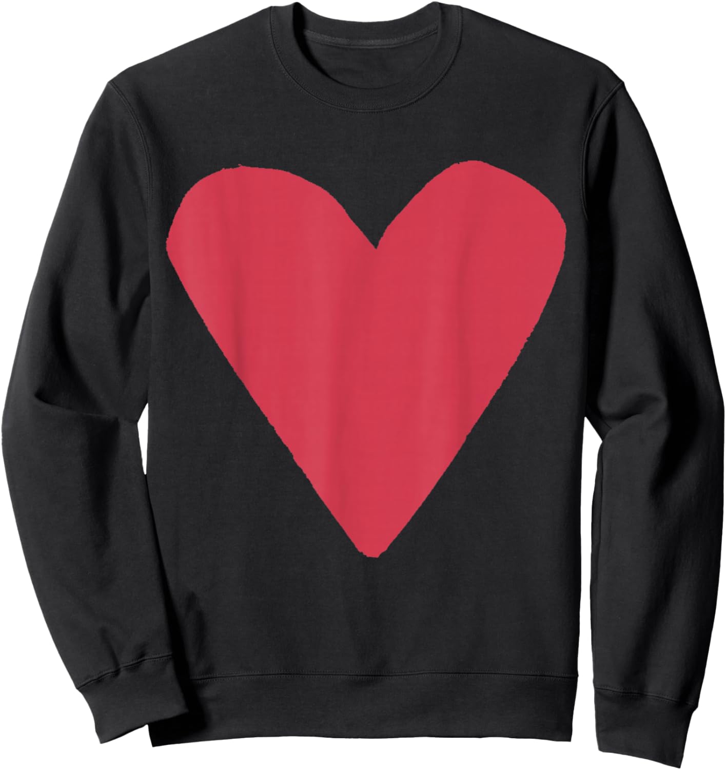 Red Heart Black Sweatshirt - Sweatshirt | Black