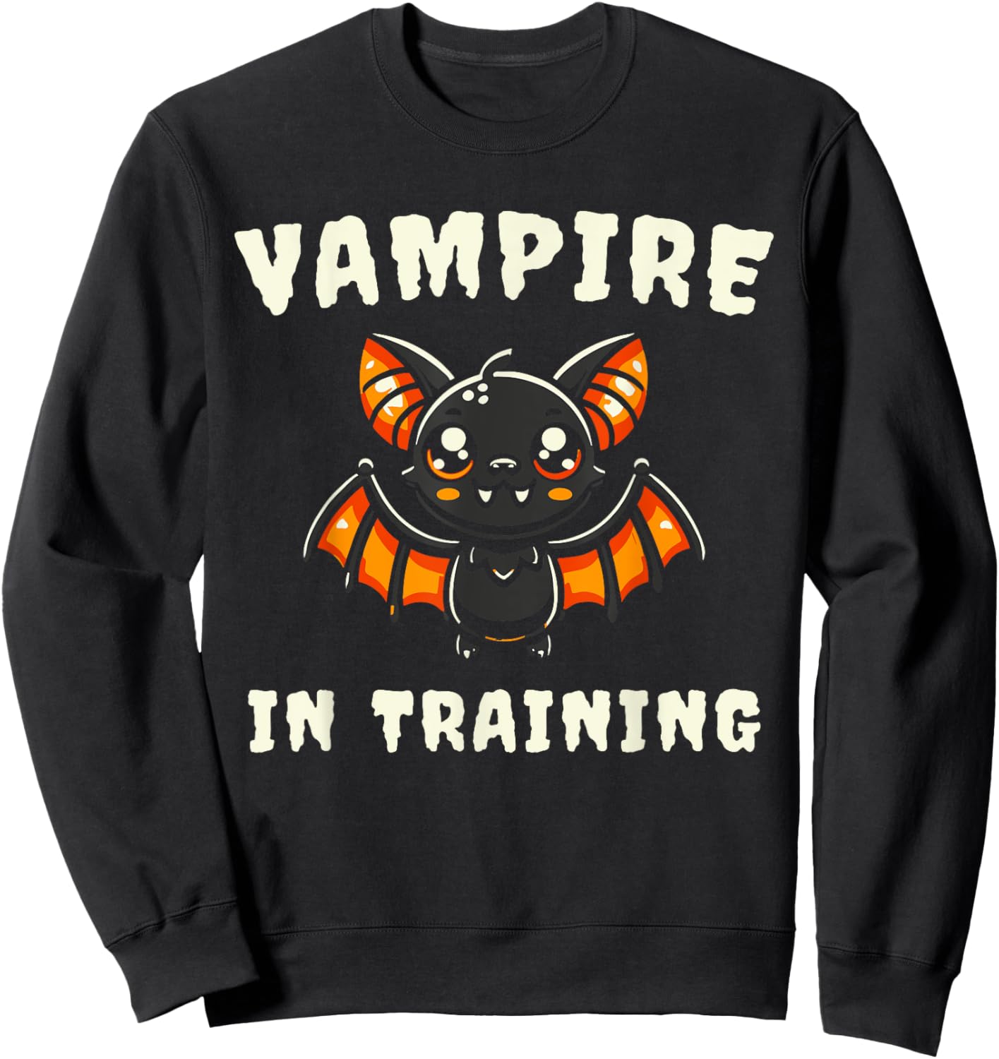Vampire In Training Halloween Bat Sweatshirt - Sweatshirt | Black