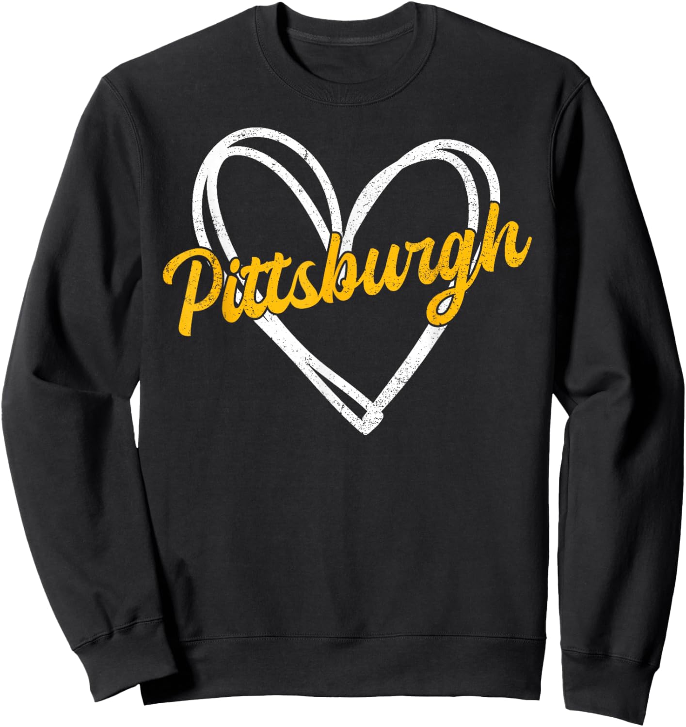Pittsburgh Heart Man Woman Kid Men Women Sweatshirt - Sweatshirt | Black