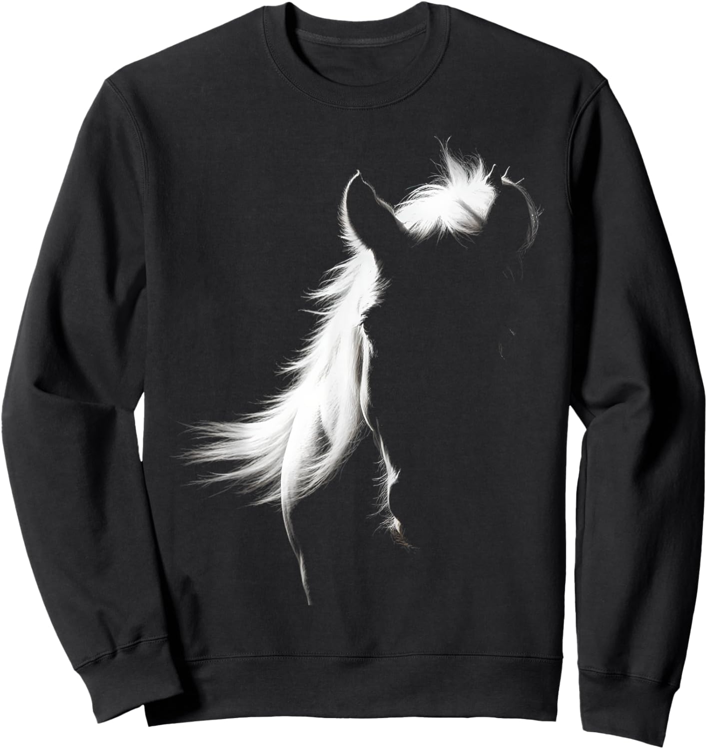 Vintage Western Horse Silhouette Horse Riding lover Sweatshirt - Sweatshirt | Black