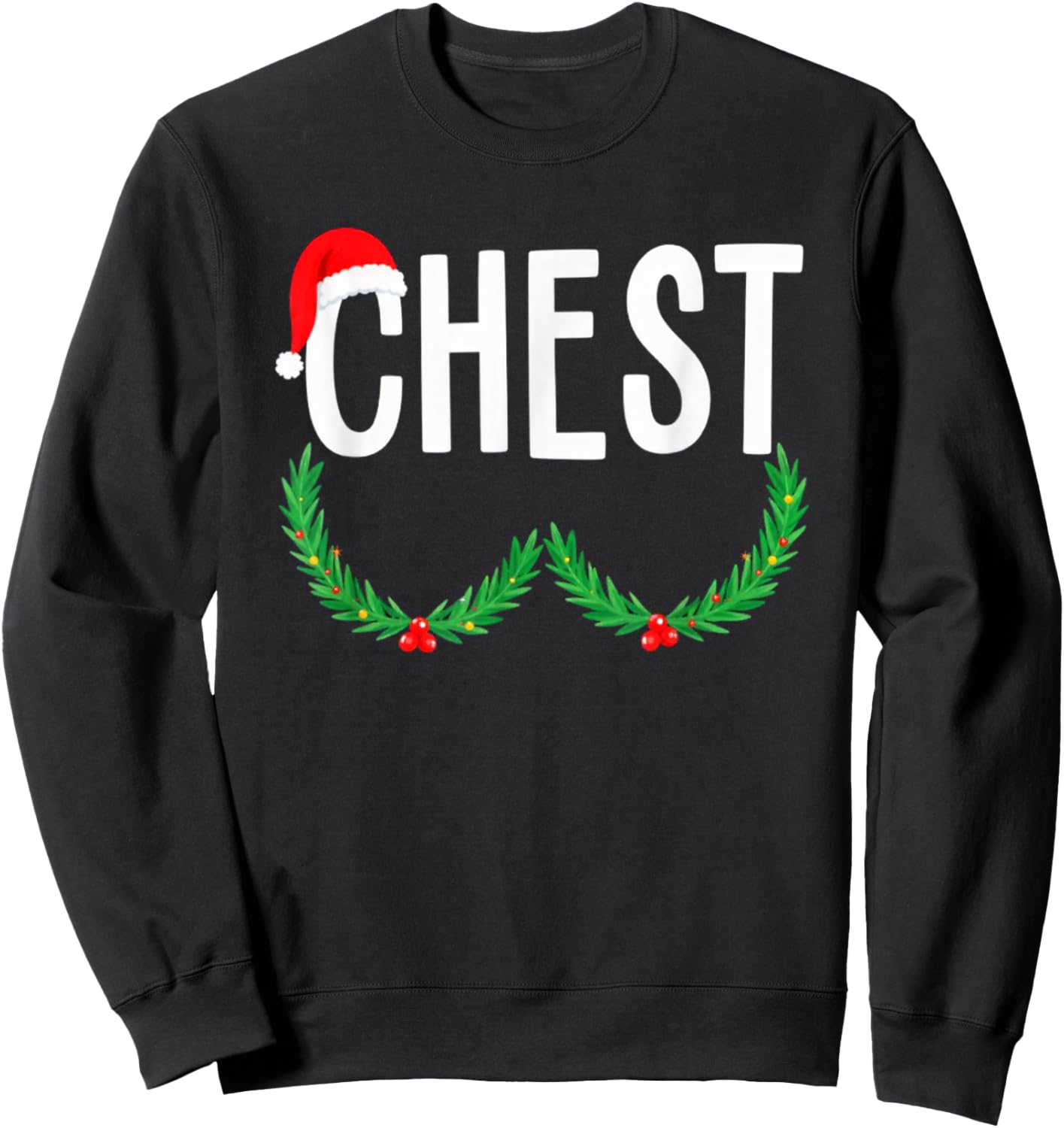 Chest Nuts Matching Chestnuts Funny Christmas Couples Chest Sweatshirt - Sweatshirt | Black
