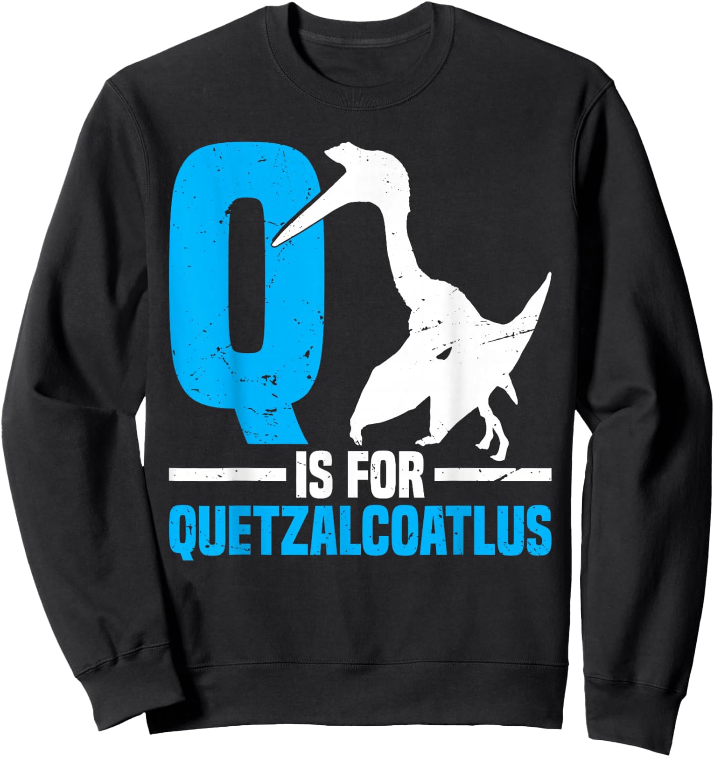Q is For Quetzalcoatlus - Quetzalcoatlus Sweatshirt - Sweatshirt | Black