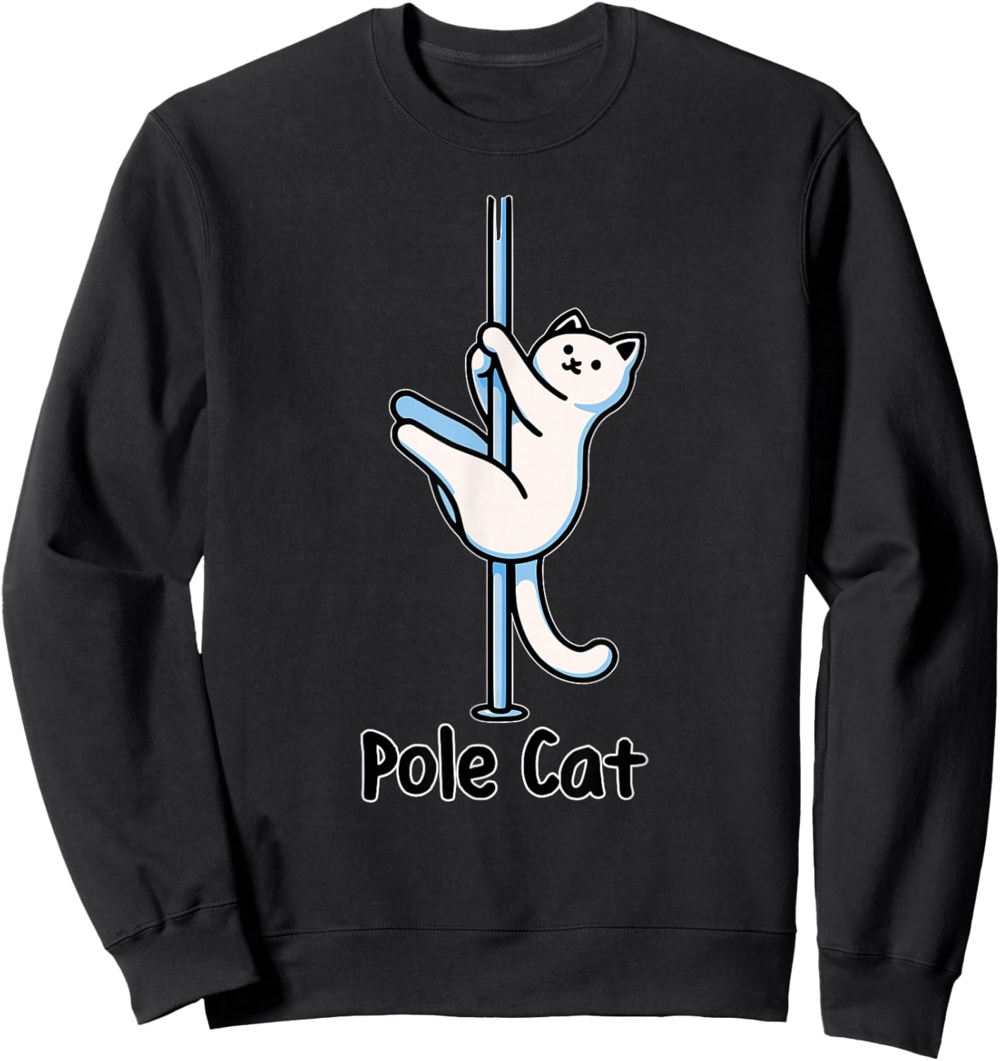 Adults Cat Lovers Black Short Sleeve Classic Fit Sweatshirt - Sweatshirt | Black