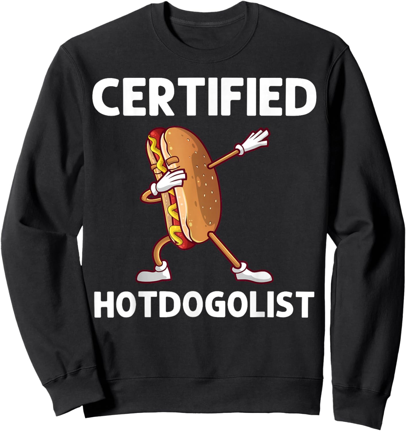 Cool Hotdog Outfit Women Adult Hotdog Hot Dog Lover Sweatshirt - Sweatshirt | Black
