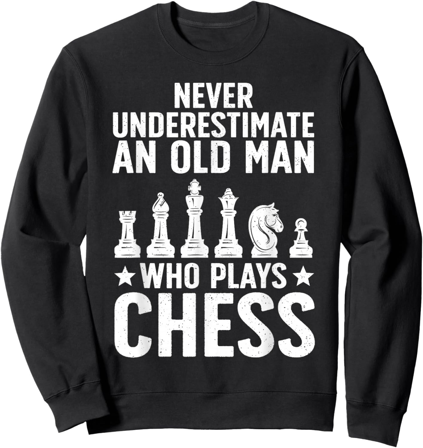 Best Chess Art Dad Grandpa Chess Lover Chess Player Sweatshirt - Sweatshirt | Black