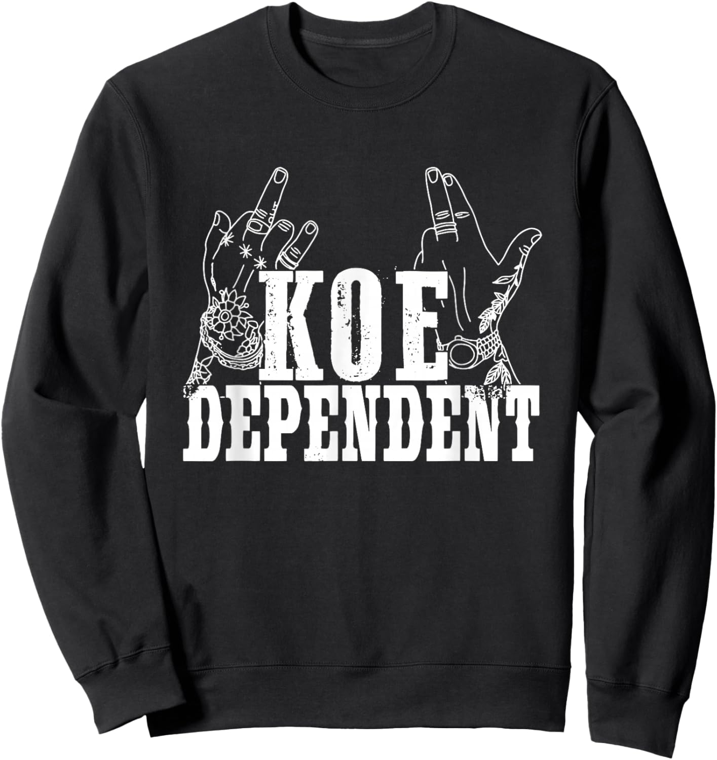 Koe Dependent KOE rock hand Sweatshirt - Sweatshirt | Black