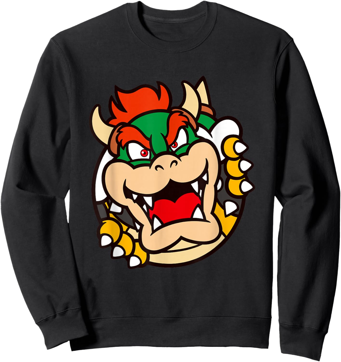 Super Mario Bros Bowser Big Koopa Breakout Portrait Sweatshirt - Sweatshirt | Black