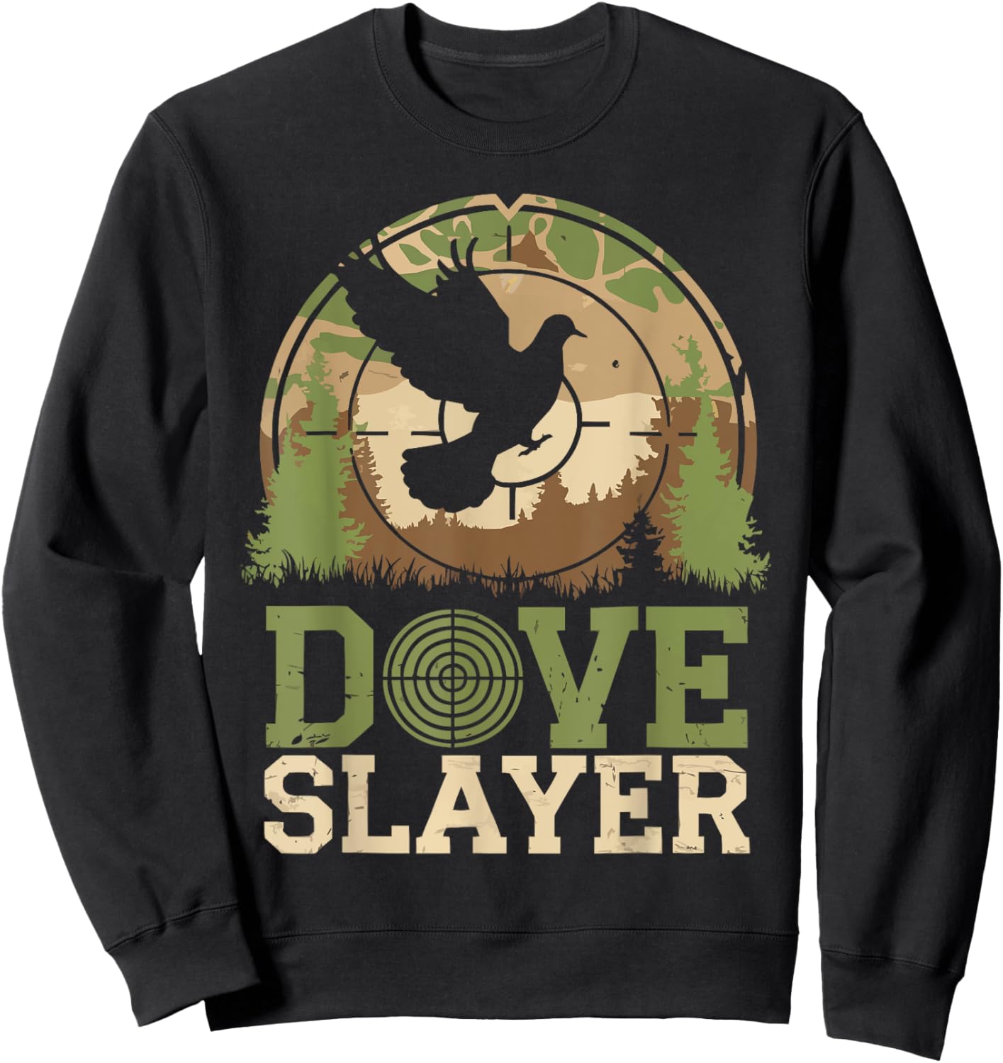 Dove Season Camo Dove Slayer Camouflage Dove Hunter Sweatshirt - Sweatshirt | Black