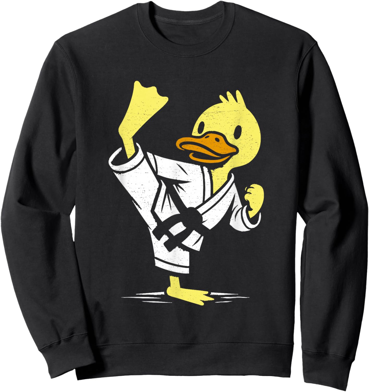 Duck Karate Funny Rubber Duck Lover Martial Arts Sweatshirt - Sweatshirt | Black