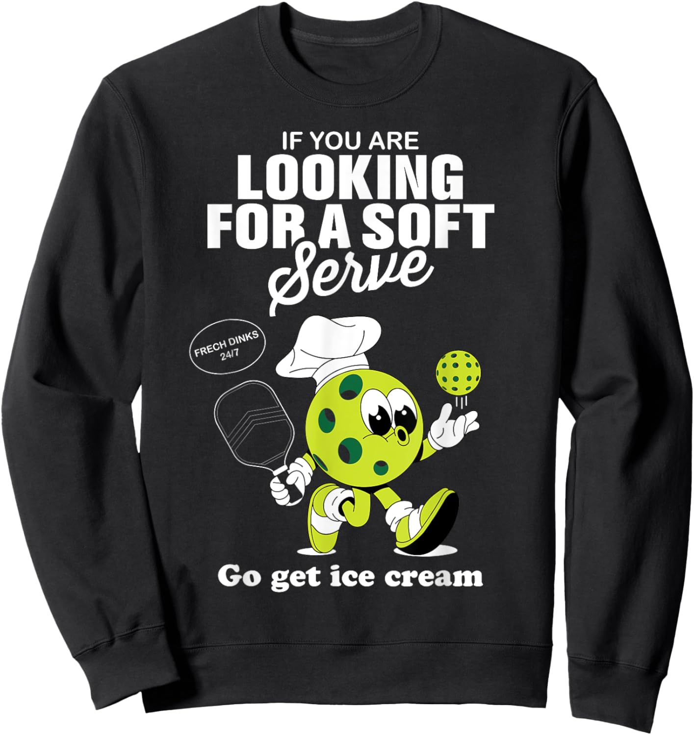 Funny Pickleball Pickle Ball Paddleball Coach Player Lover Sweatshirt - Sweatshirt | Black