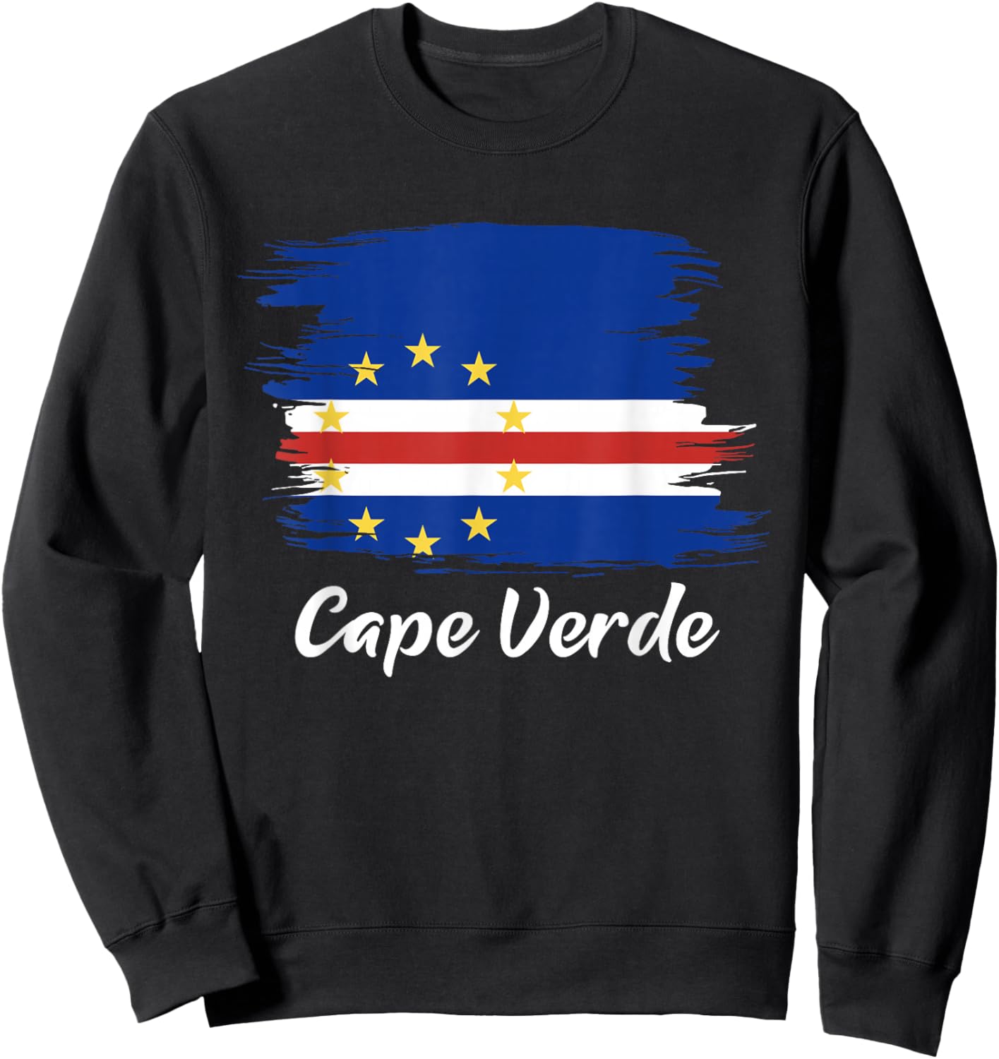 Cape Verde Vintage Flag Sweatshirt - Sweatshirt | Black
