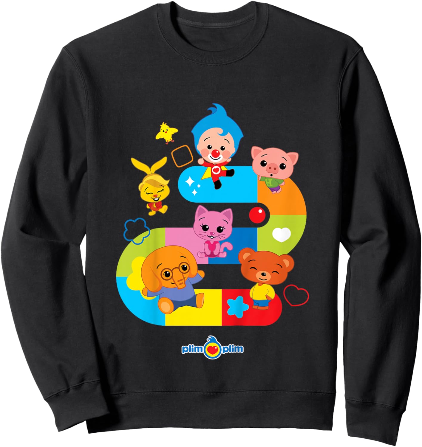 Kids Plim Plim The Kindness Hero - Colourful designs for children Sweatshirt - Sweatshirt | Black