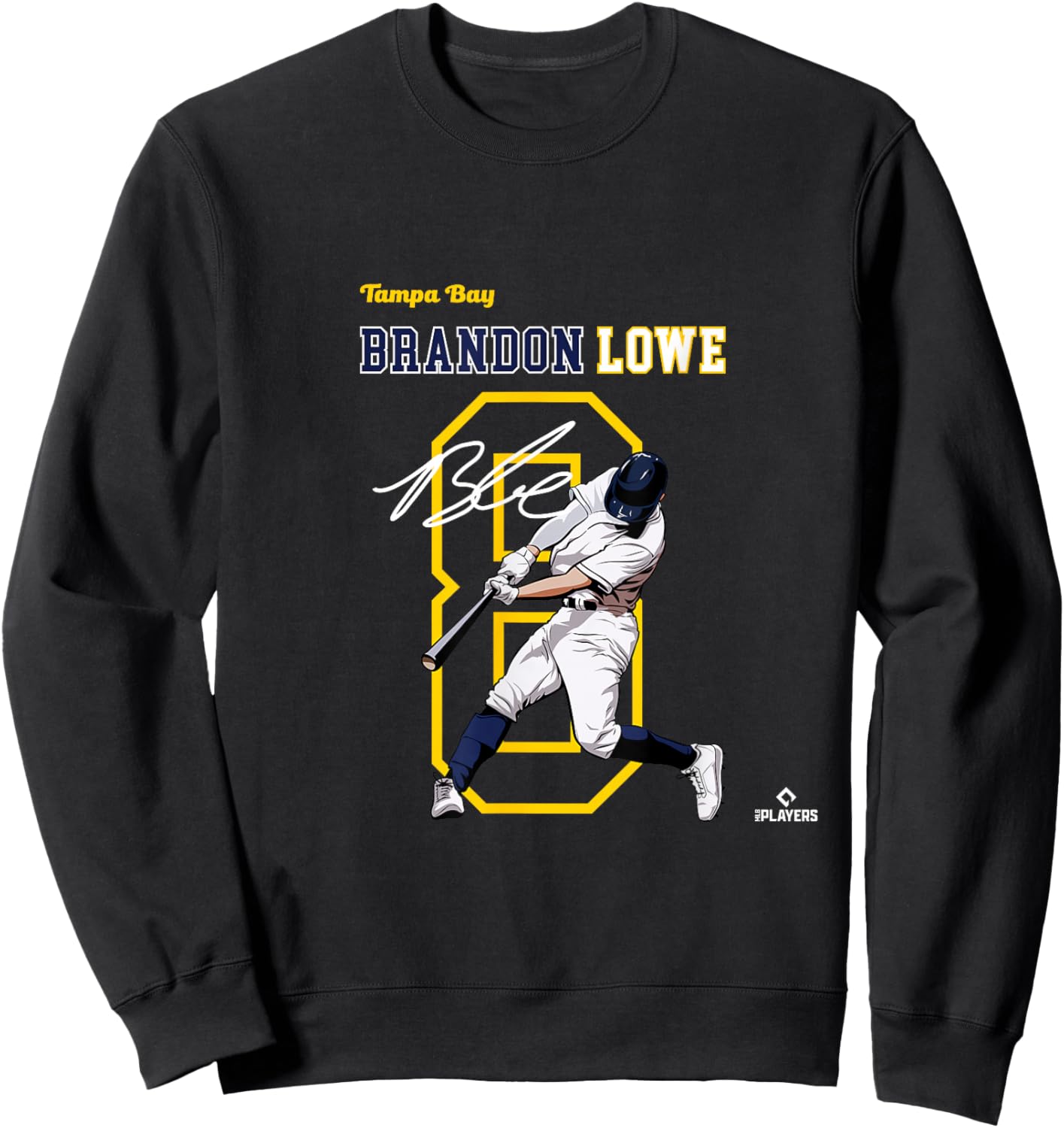 Brandon Lowe | Tampa Bay Baseball Players | MLBBLE3004 Sweatshirt - Sweatshirt | Black