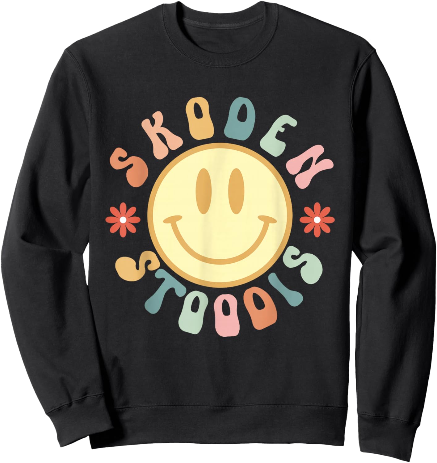Skoden Stoodis Groovy Retro Native American Indigenous Sweatshirt - Sweatshirt | Black