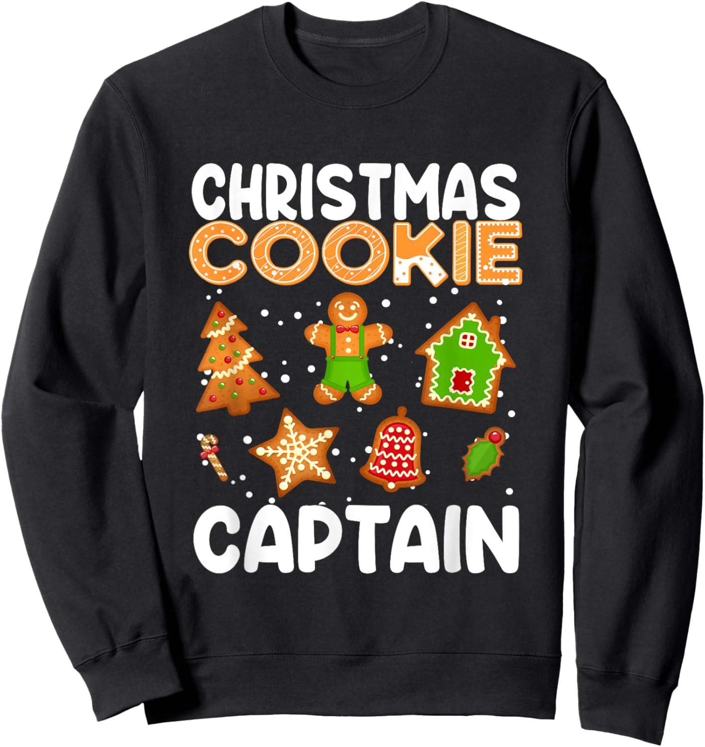 Cookie Baking Team Captain Gingerbread Christmas Matching Sweatshirt - Sweatshirt | Black