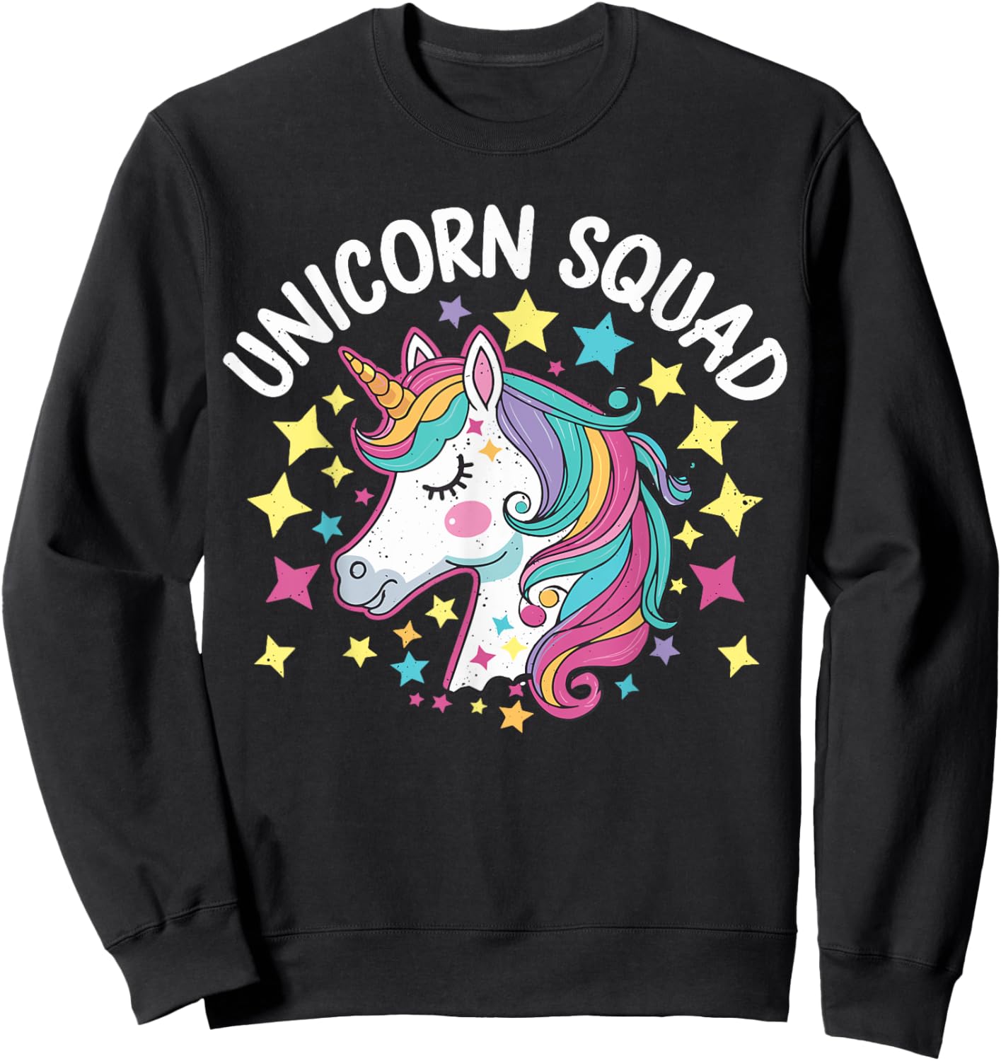Unicorn Squad Retro Sweatshirt - Sweatshirt | Black