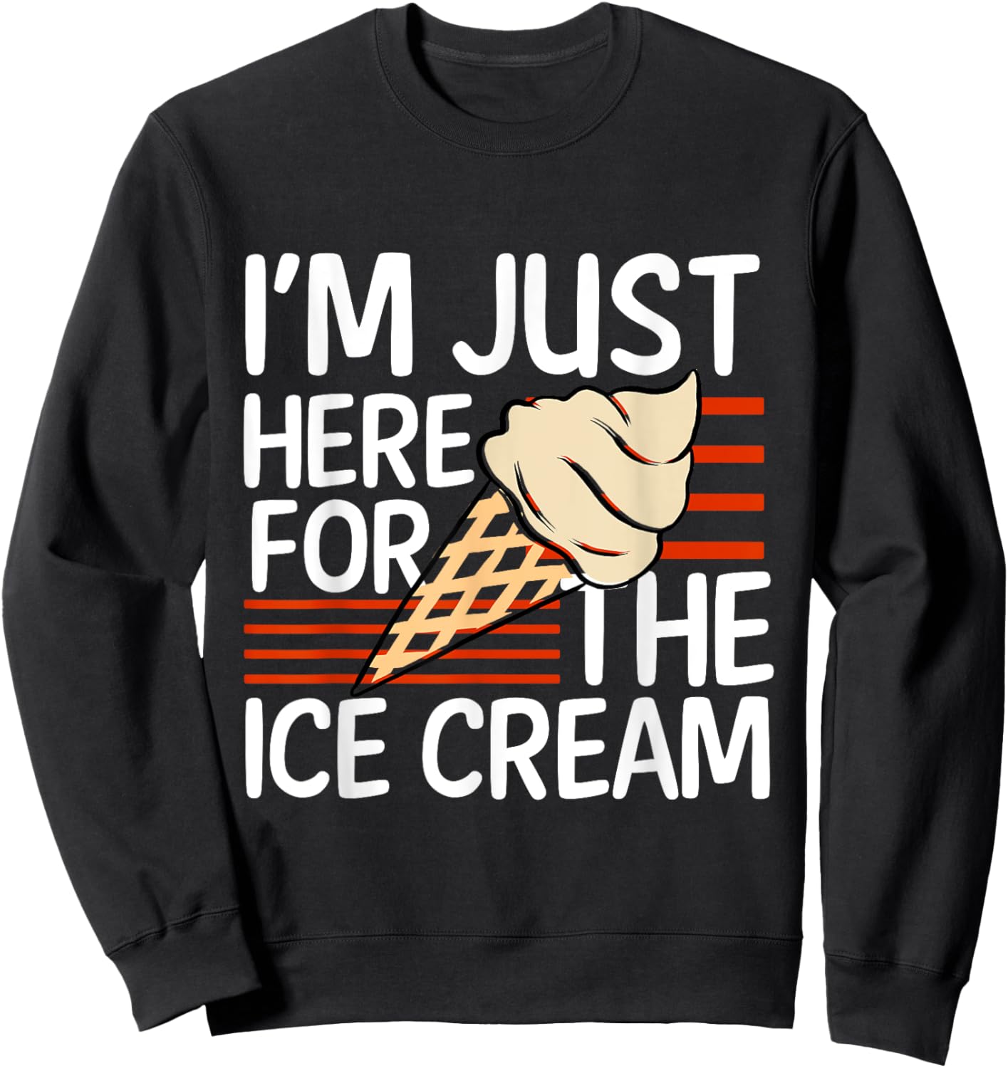 Ice Cream Gelato Summer Men Women Boys Girls Ice Cream Sweatshirt - Sweatshirt | Black