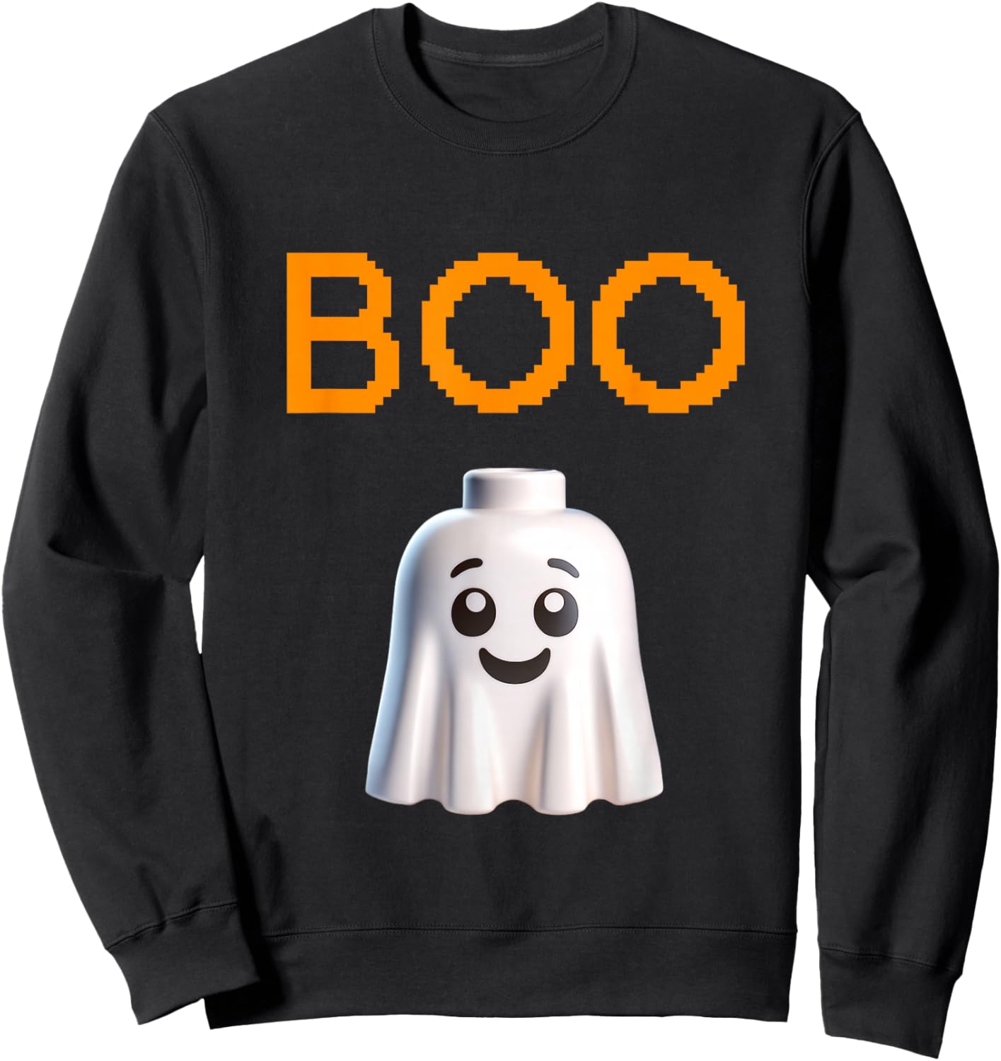 Halloween Master Builder Boo Ghost Costume Building Bricks Sweatshirt - Sweatshirt | Black