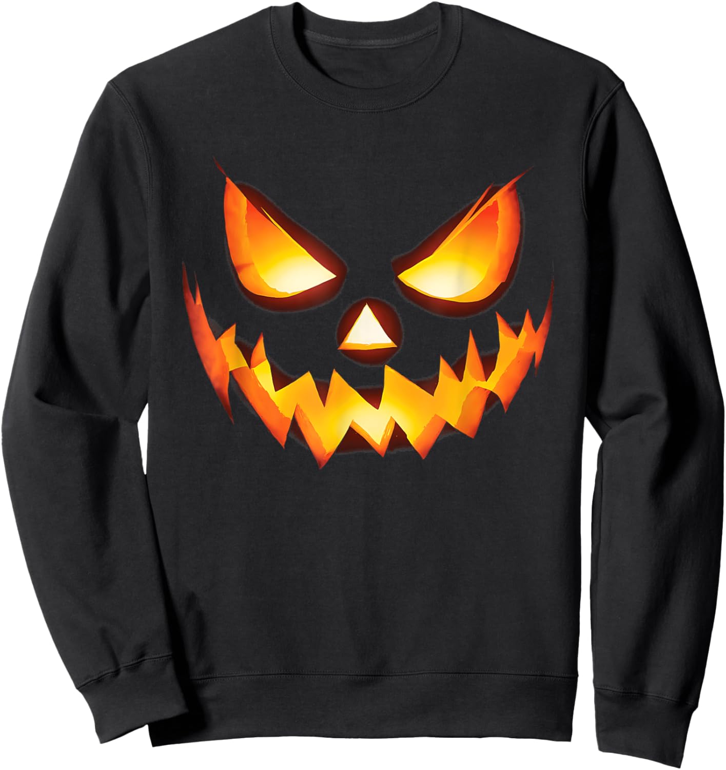 Jack O Lantern Scary Carved Pumpkin Face Halloween Costume Sweatshirt - Sweatshirt | Black