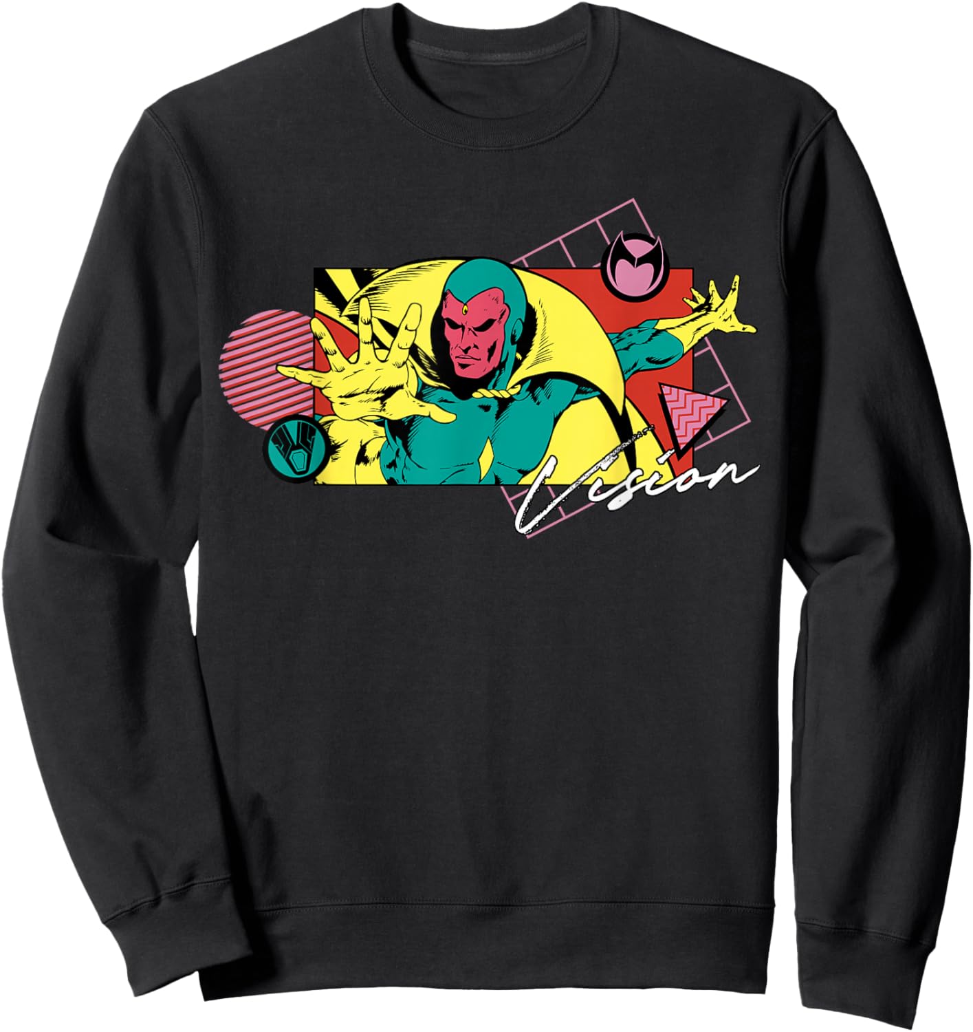 Marvel Valentine’s Day ’90s Couples Matching Vision Sweatshirt - Sweatshirt | Black