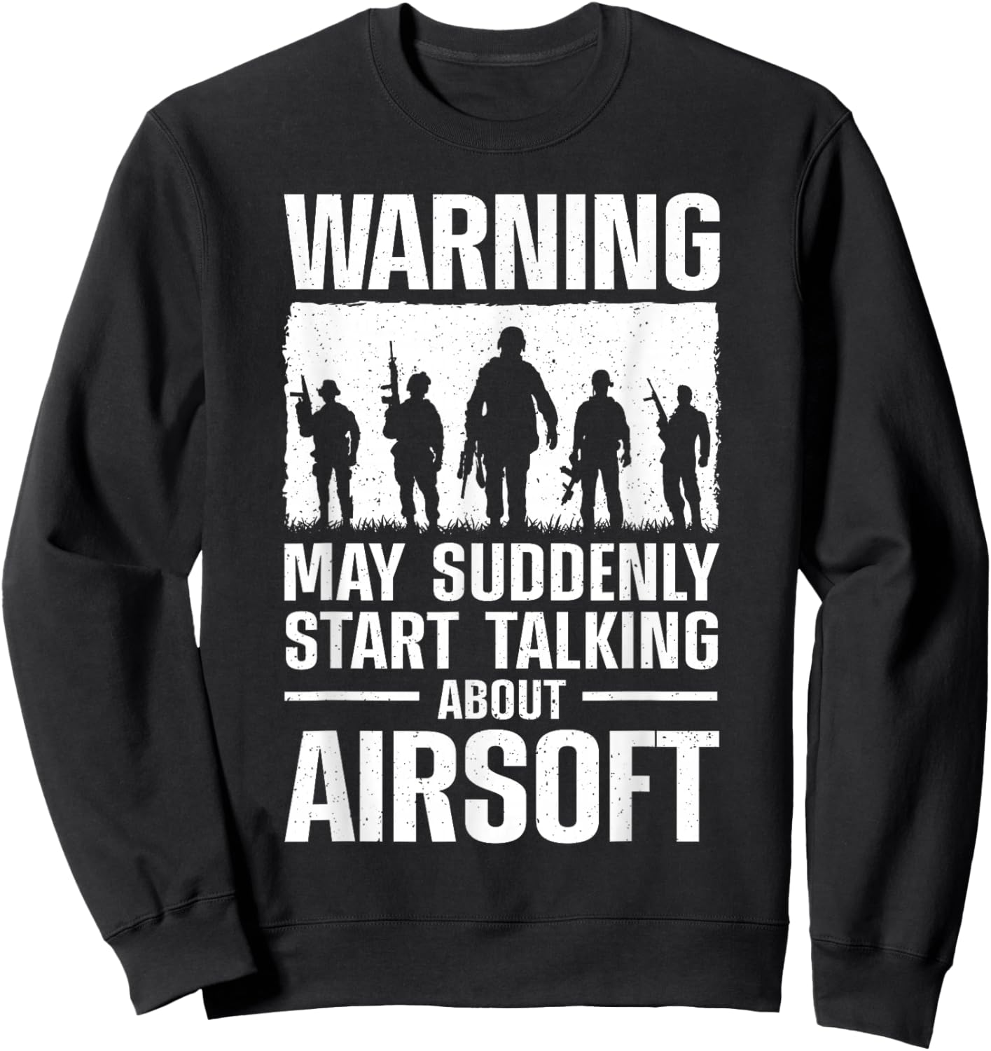 Funny Airsoft Art Women Tactical Airsoft Gun Airsoft Sweatshirt - Sweatshirt | Black